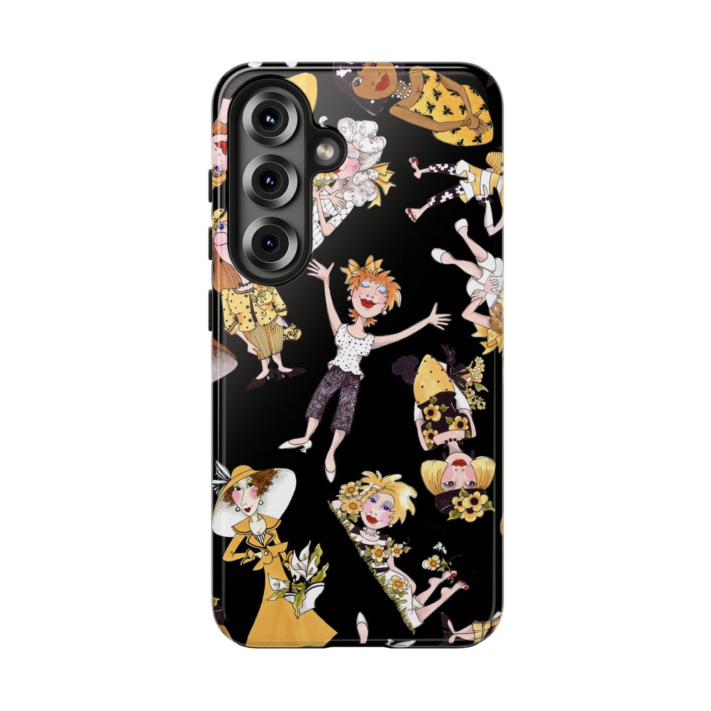 Bee Tossed Black Phone Case