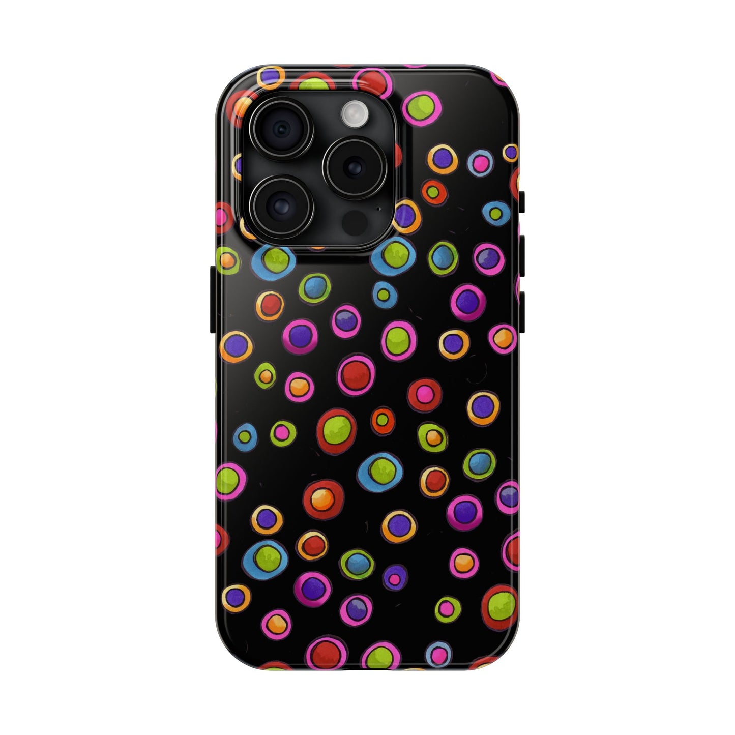 Dopey Dots Black Phone Case