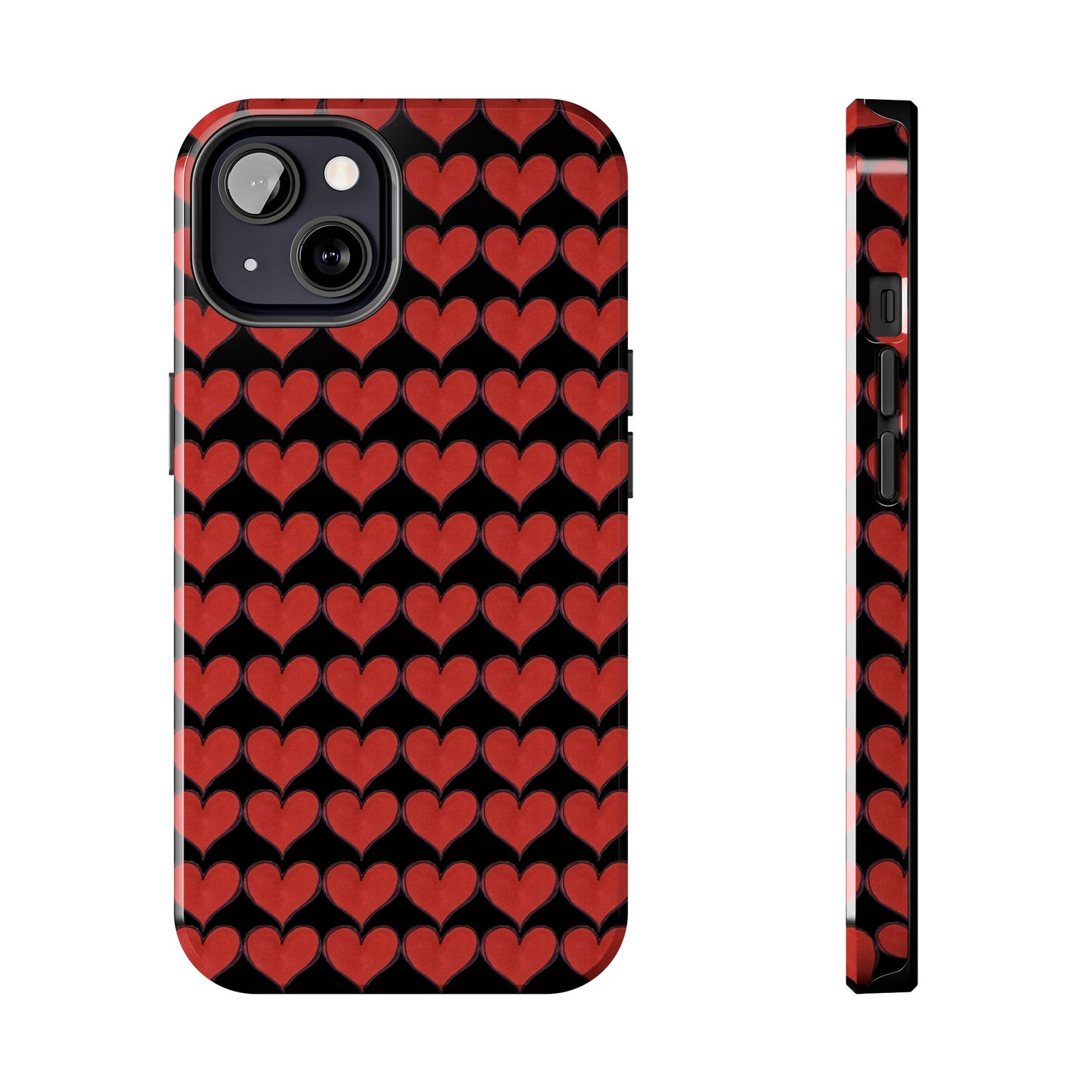 Heartbeats Black / Red Phone Case