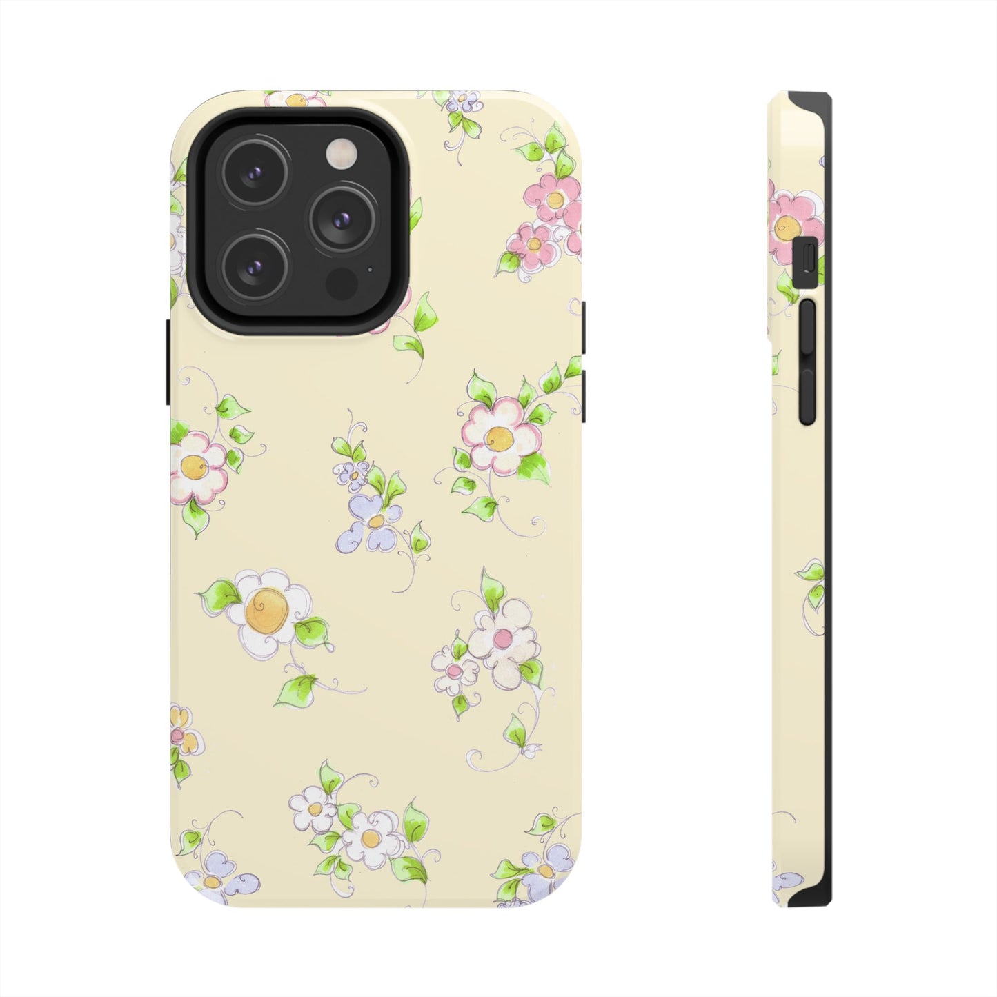 Precious Posies Yellow Phone Case