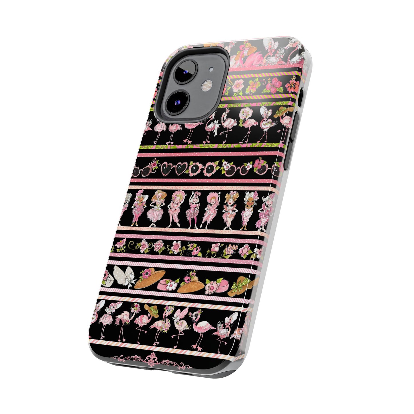Flam Borders Black Phone Case