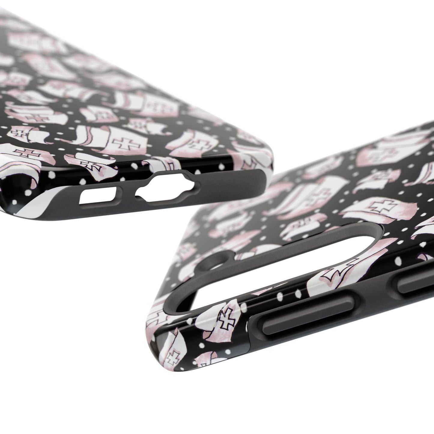 Med Hats Black Phone Case