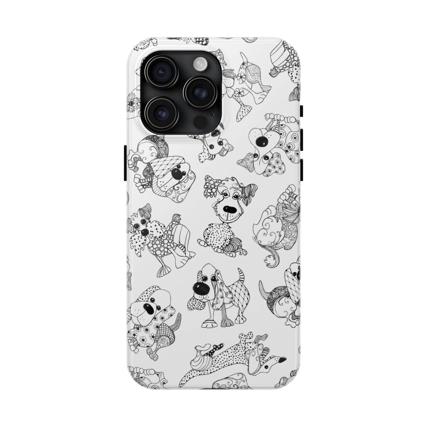 Doodle Dogs White Phone Case