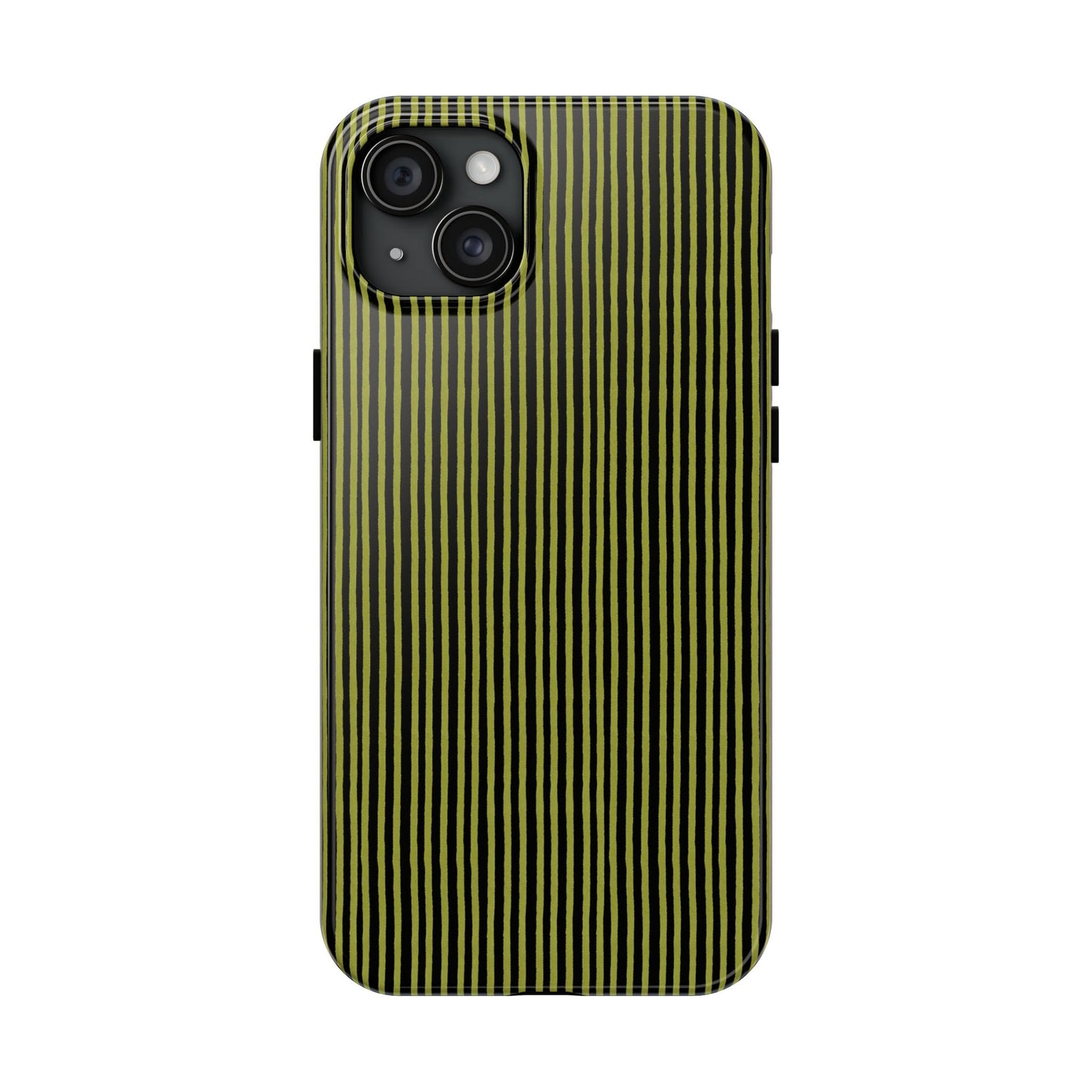 Happy Stripe Green / Black Phone Case