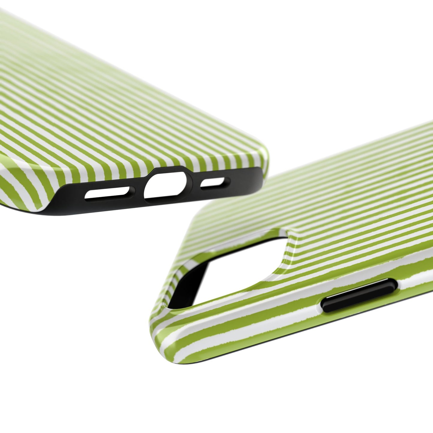 Lazy Stripe Green / White Phone Case