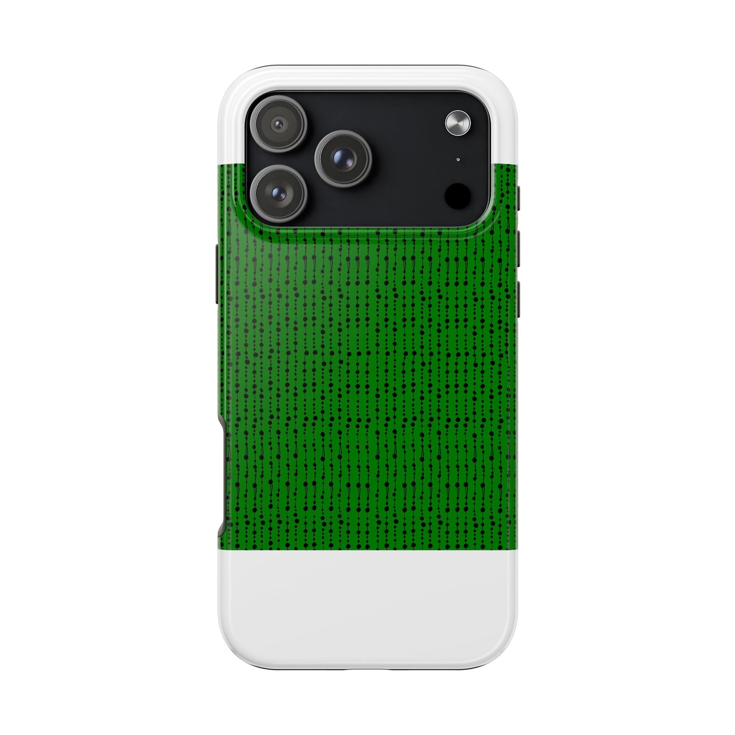 Beaded Curtain Green / Black Phone Case