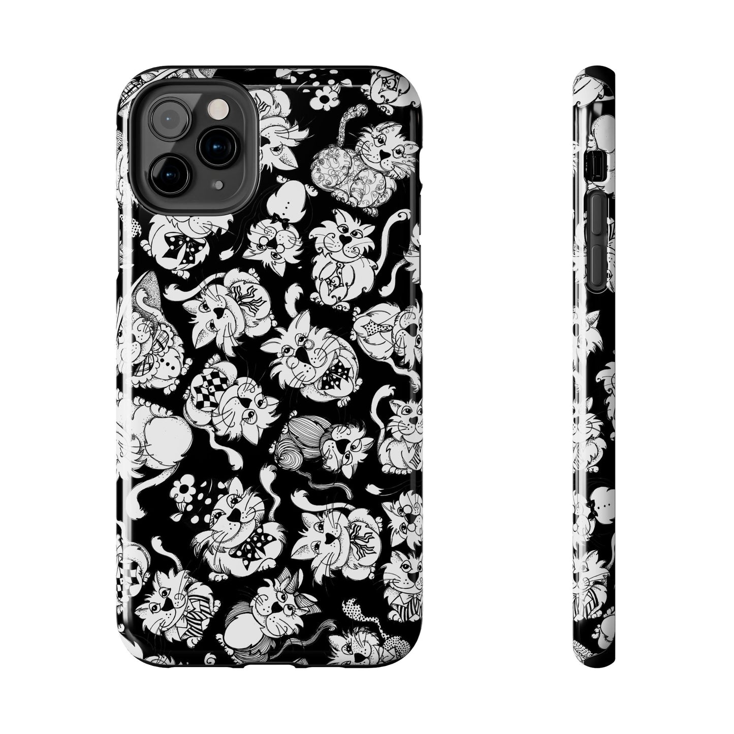 So Kitties Tossed Black Phone Case