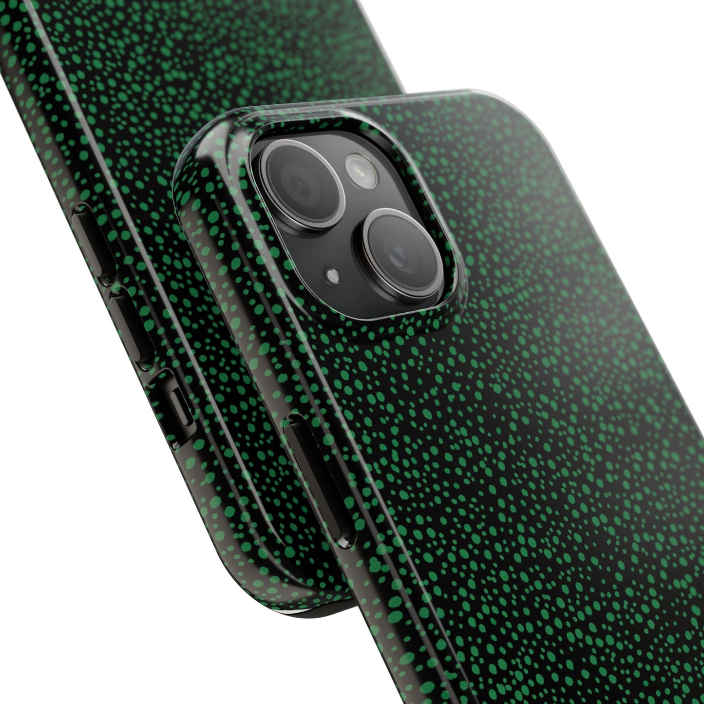 Confetti Black / Green Phone Case