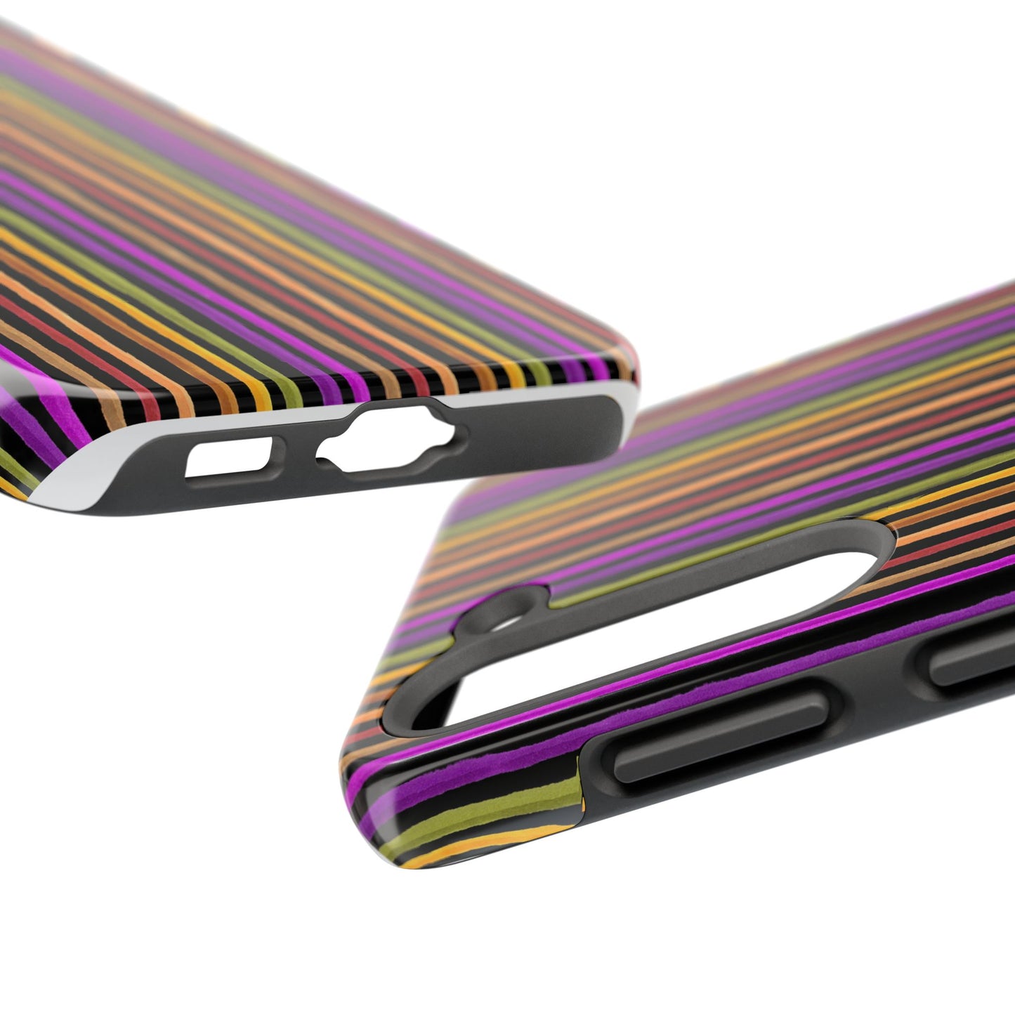 Spice Stripe Black Phone Case