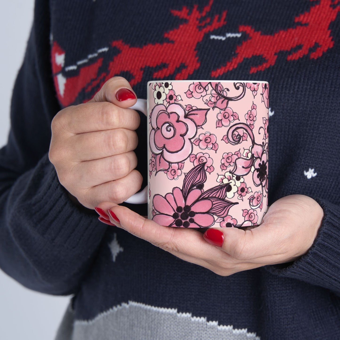 Profuse Posies Pink Cup