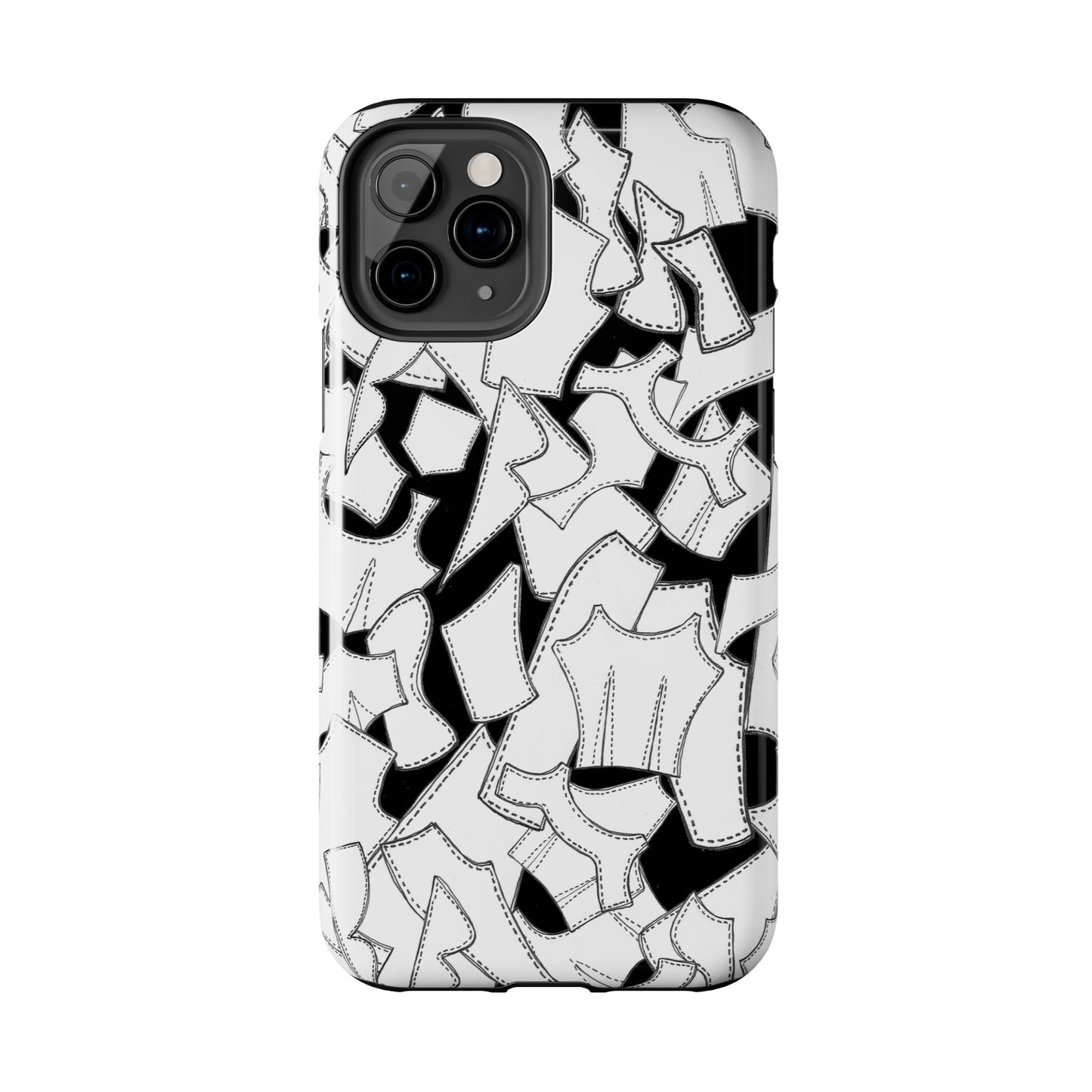 Pattern Pieces Black Phone Case