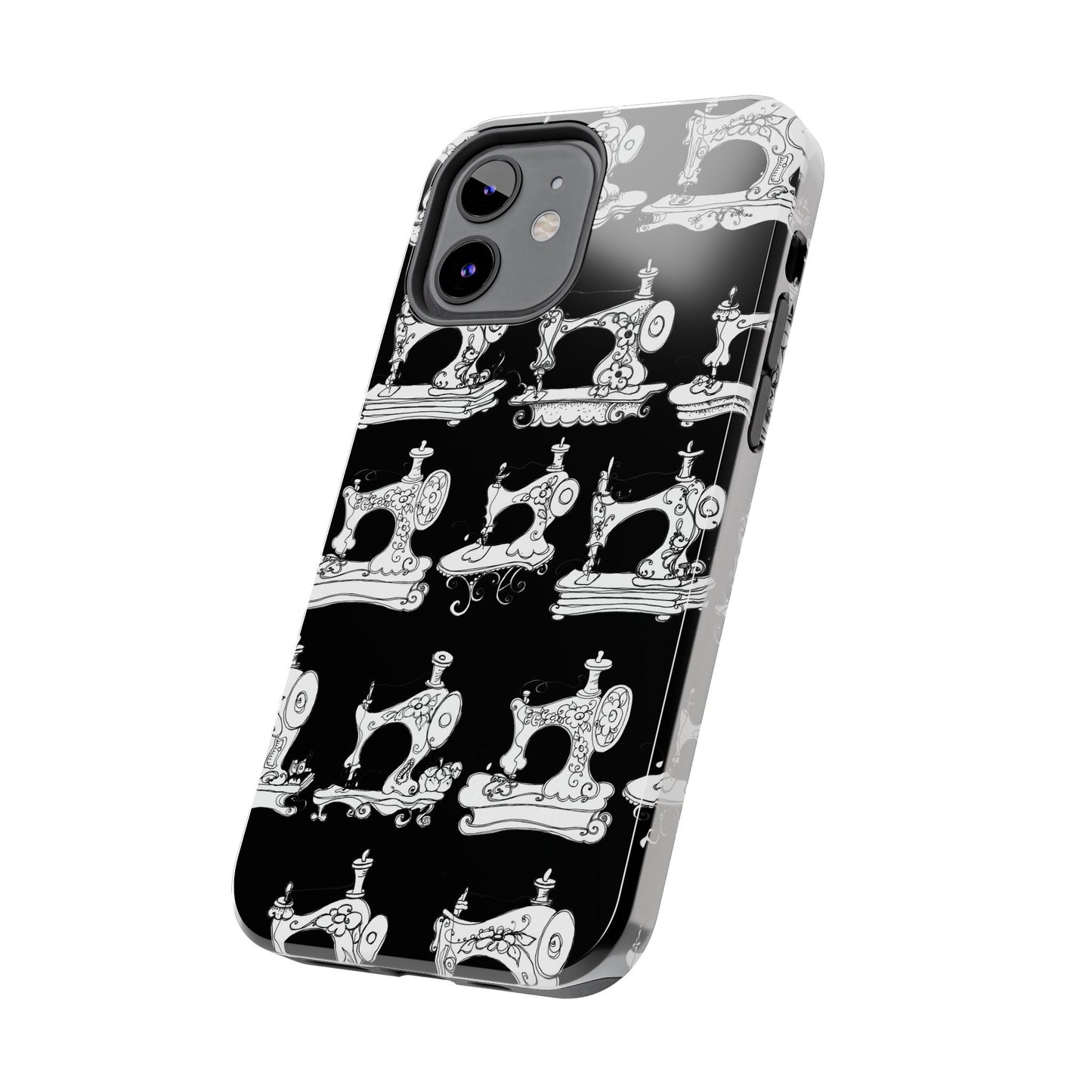 Sew Sew Black / White Phone Case