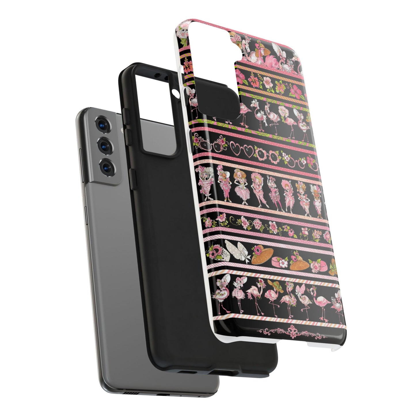Flam Borders Black Phone Case