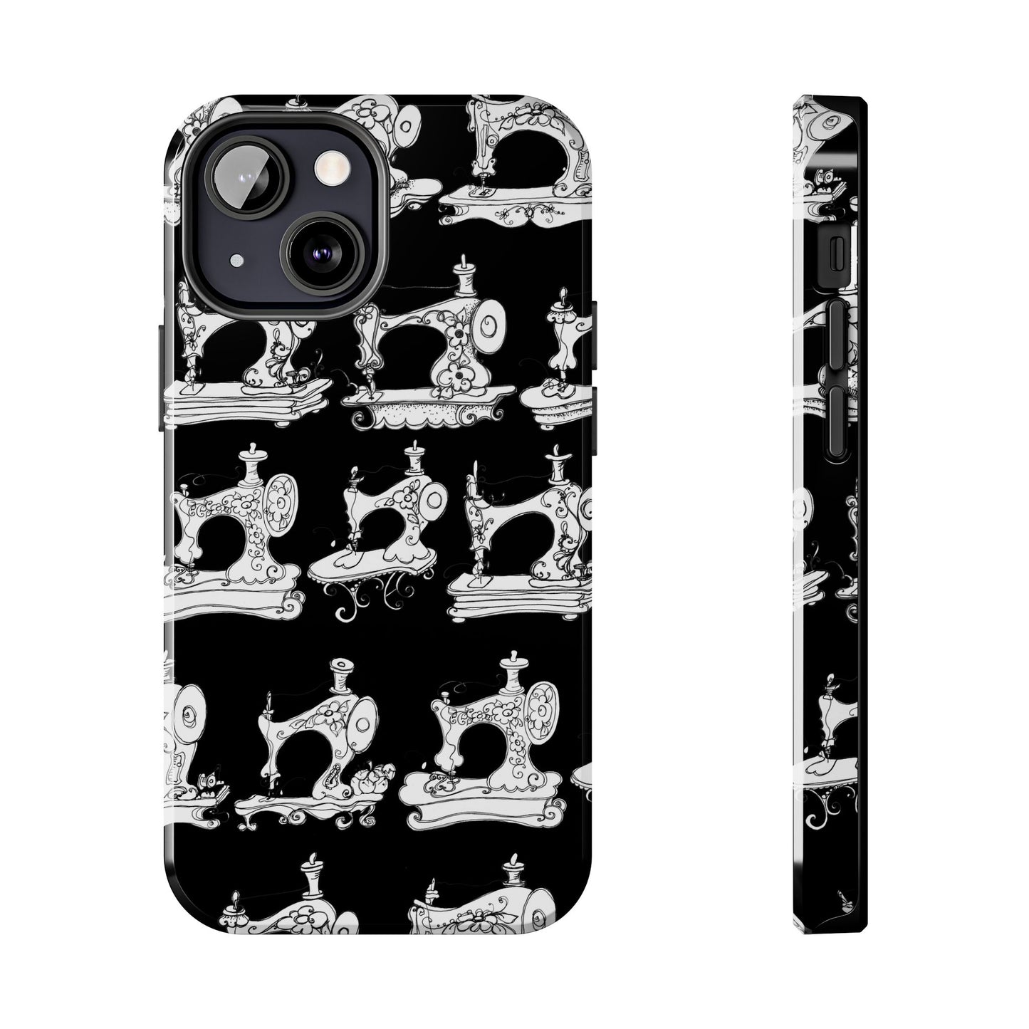 Sew Sew Black / White Phone Case