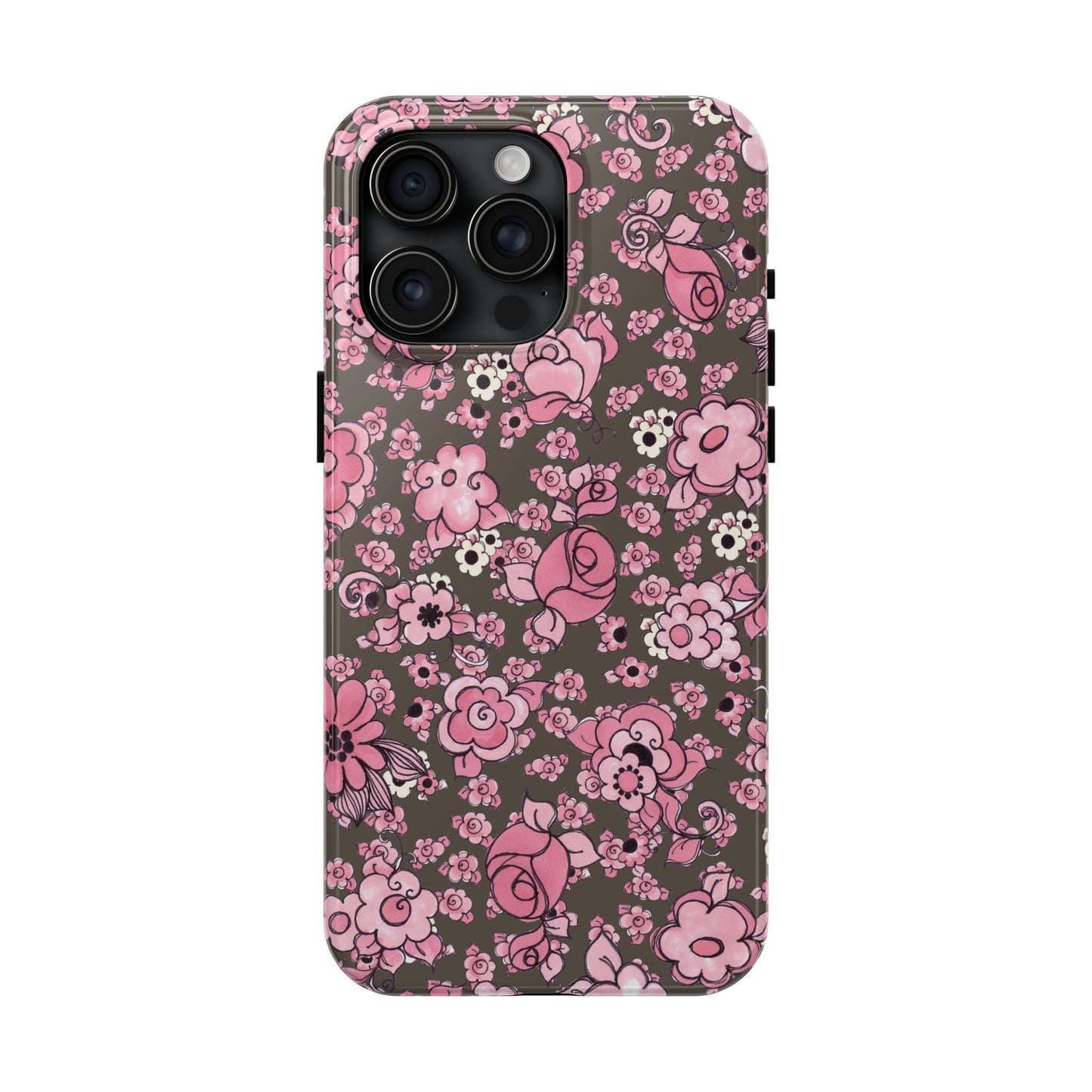 Profuse Posies Mocha Phone Case