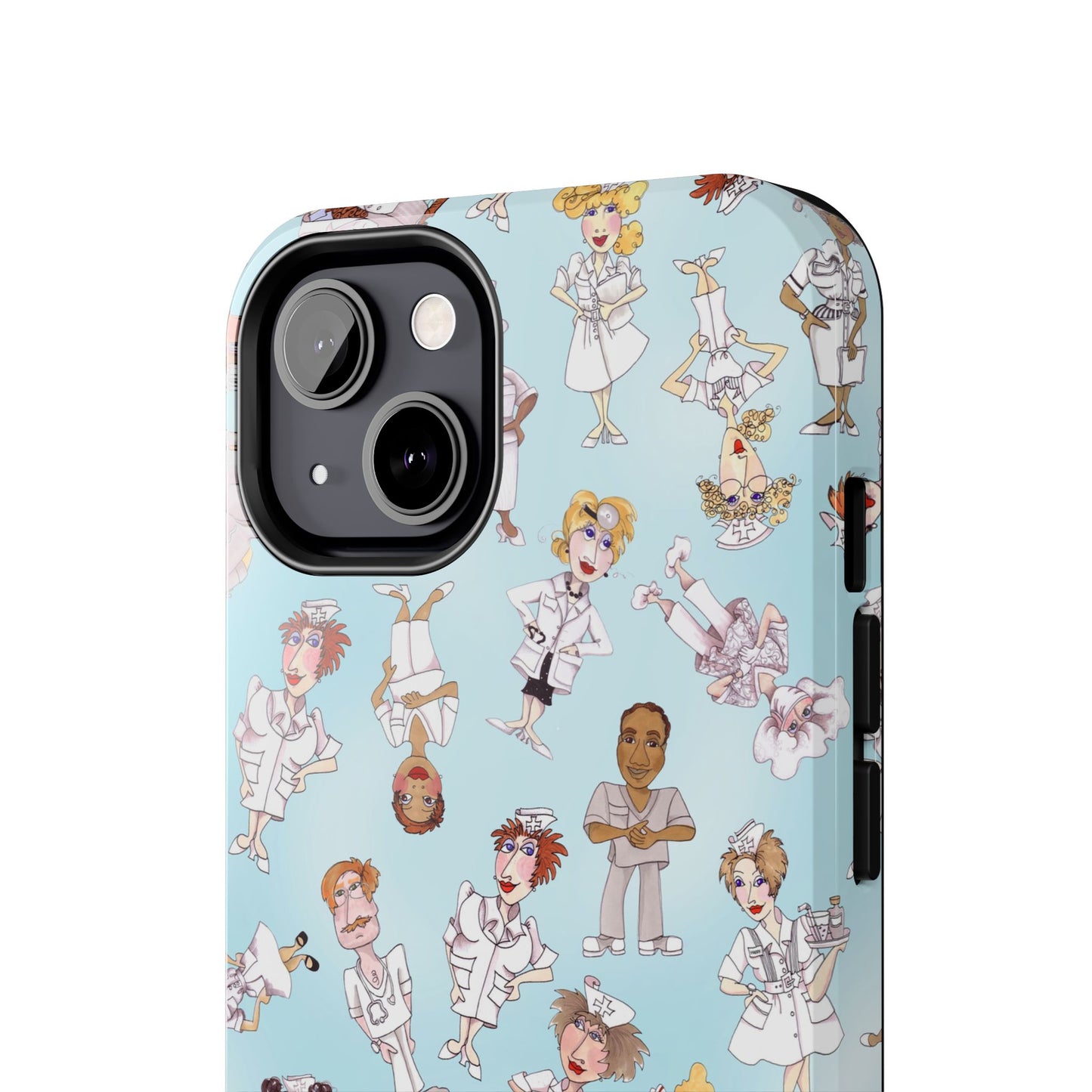Tossed Nurses Aqua Phone Case