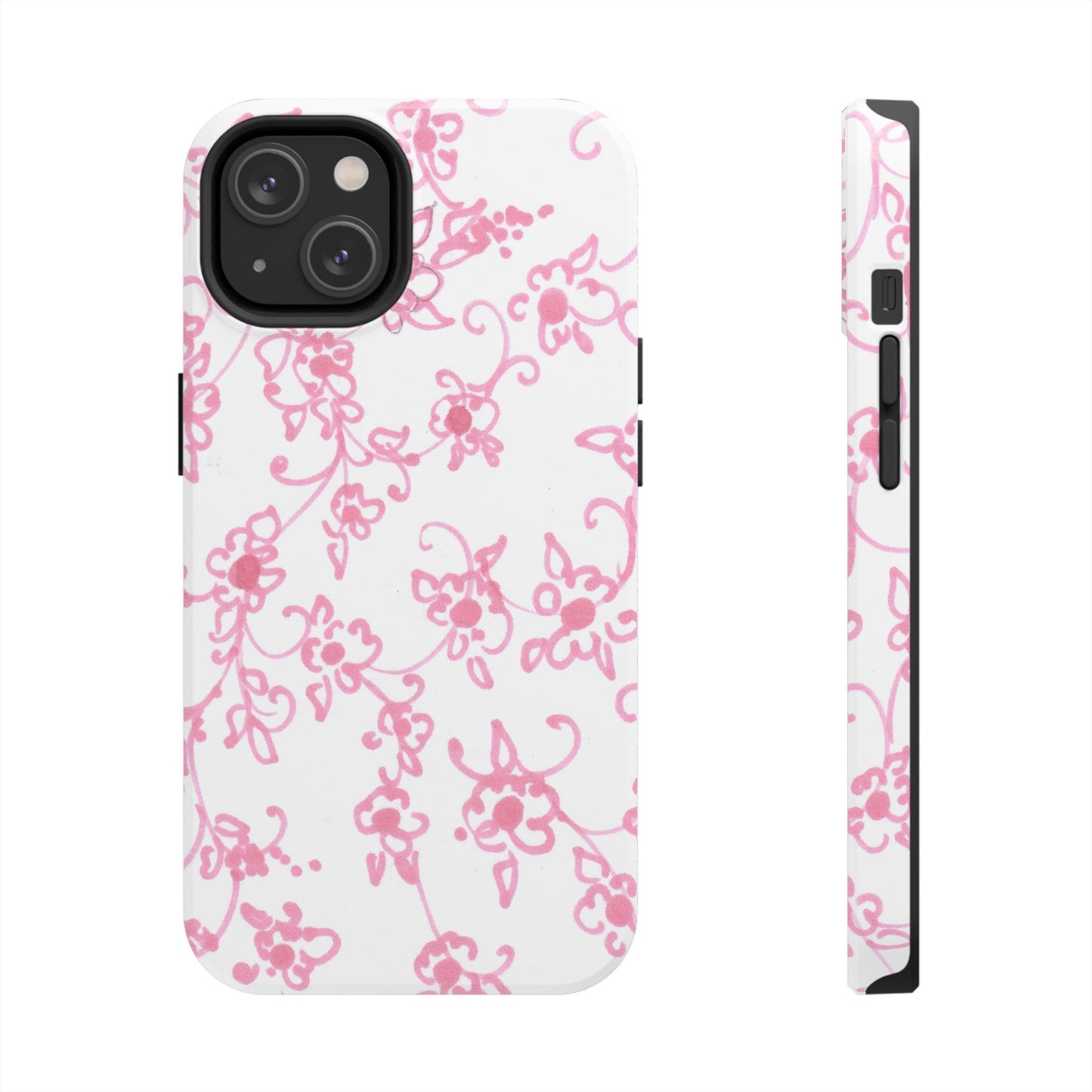 Juliette Ladies White / Pink Flowers Phone Case
