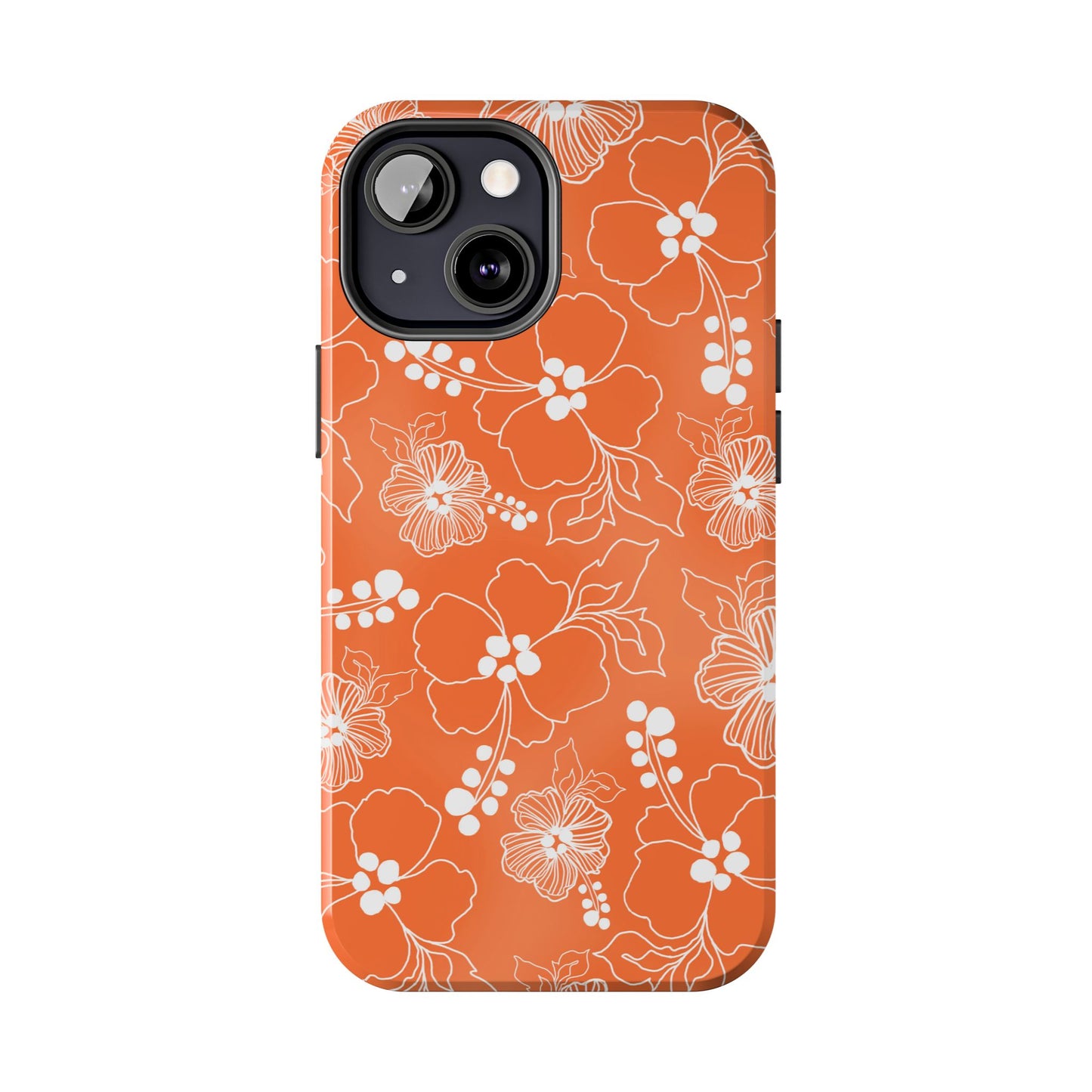 Lacey Hibiscus Coral Phone Case