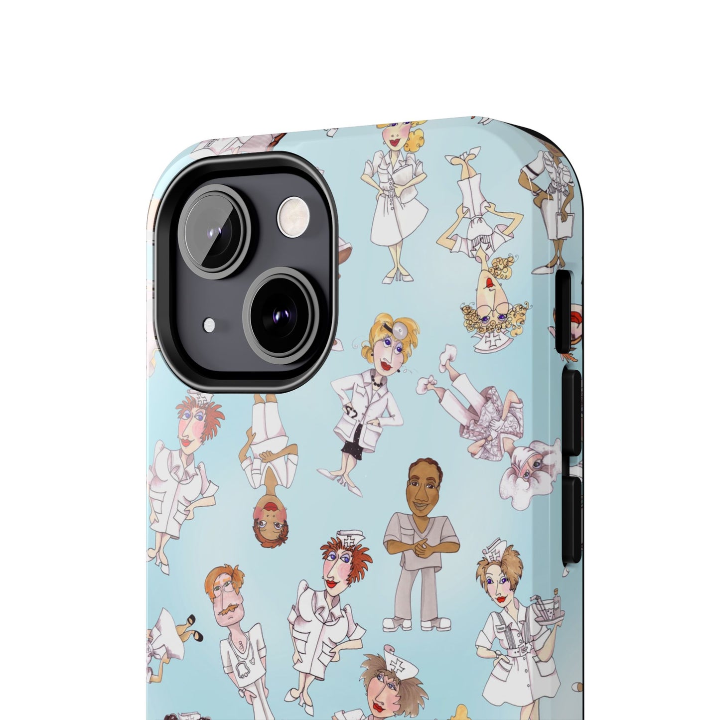 Tossed Nurses Aqua Phone Case