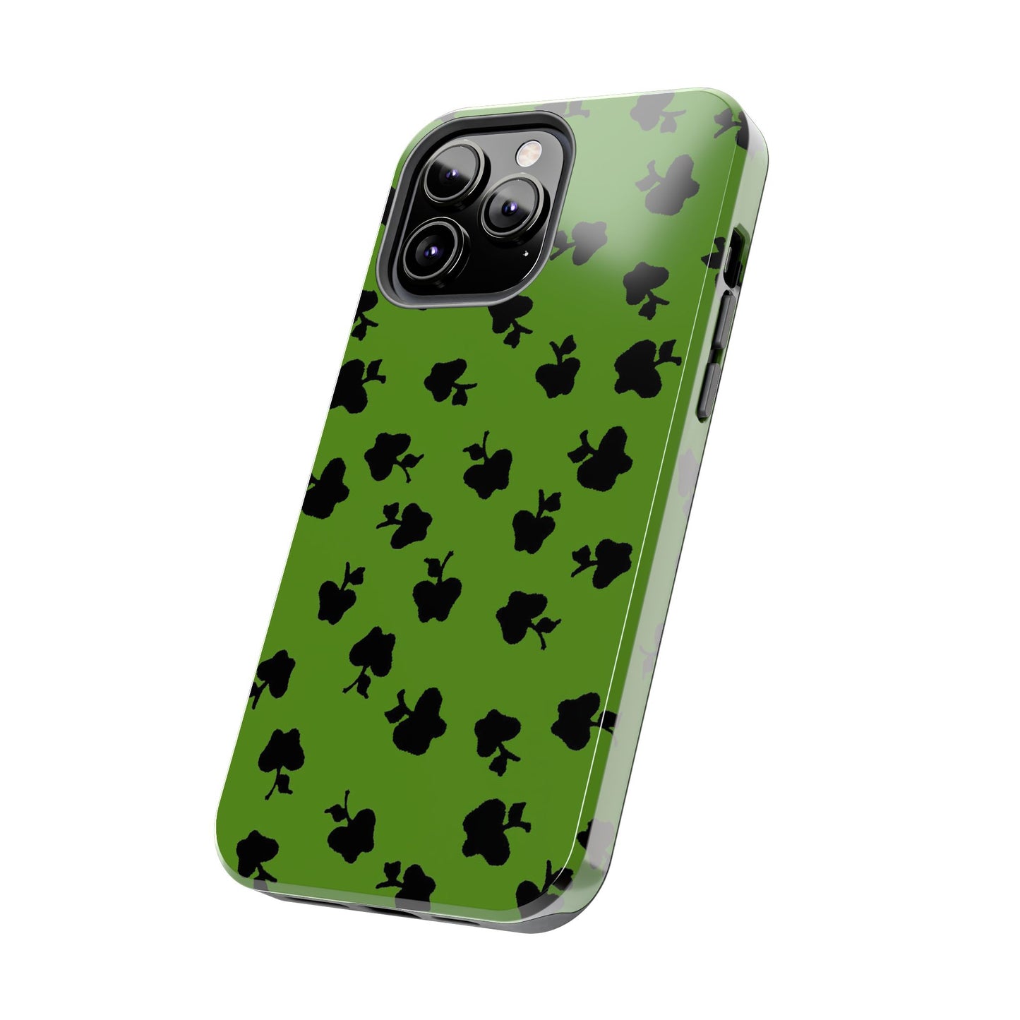 Happy Apples Green / Black Phone Case