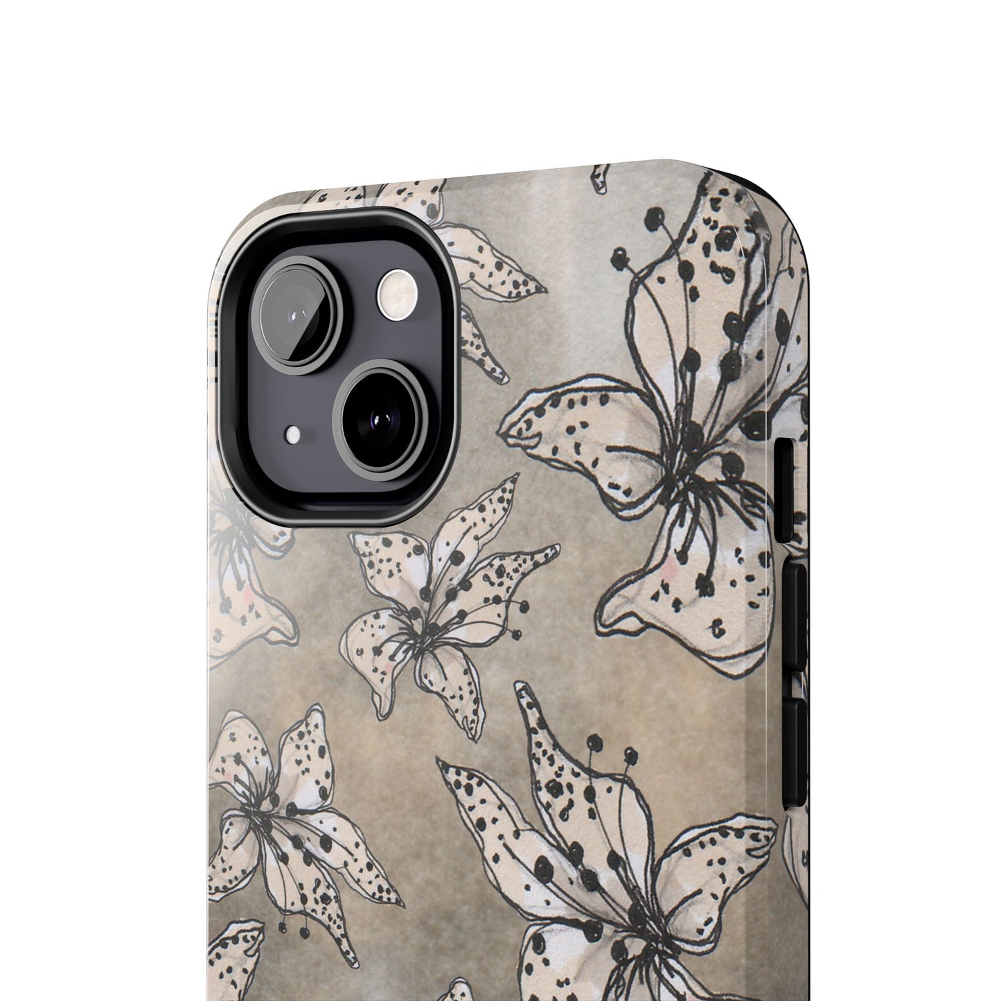 Spotted Lilies Gray Phone Case