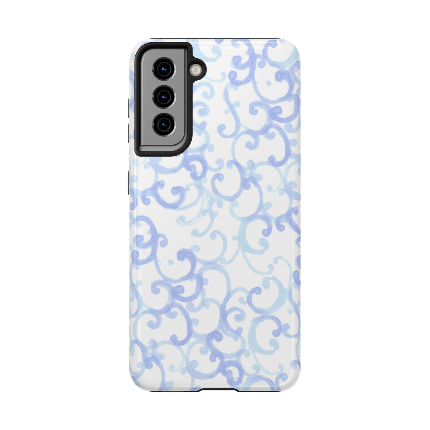 Scrollie White / Blue Phone Case