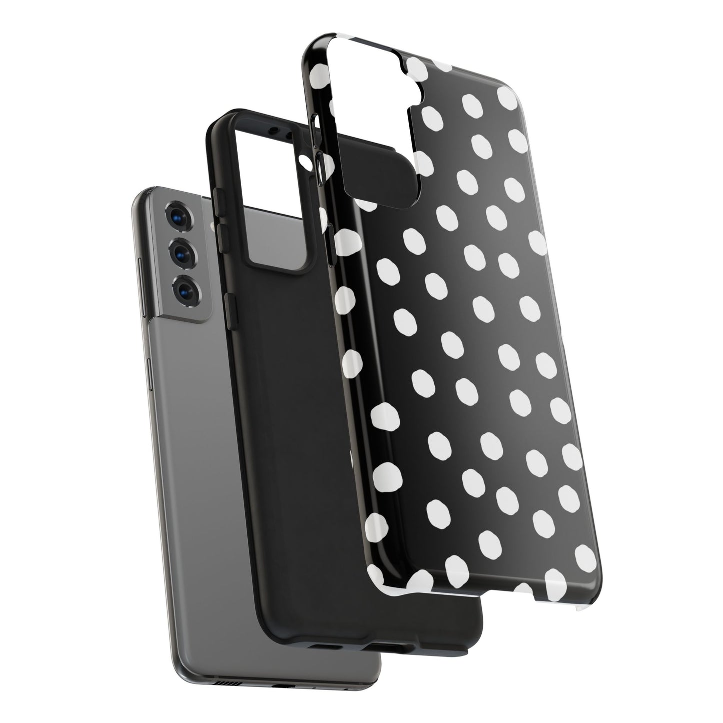 Jumbo Dots Black / White Phone Case