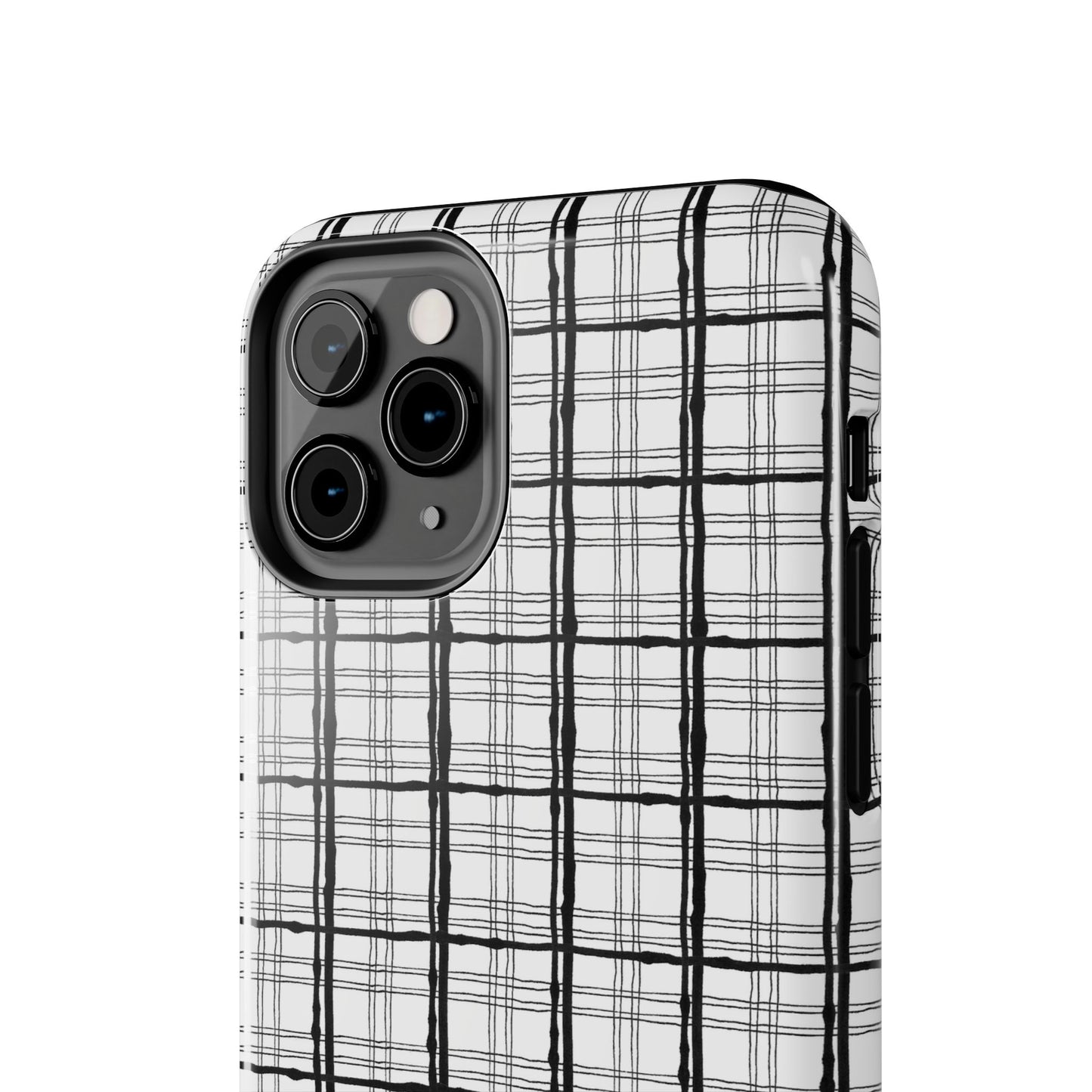 Sophistiplaid White / Black Phone Case