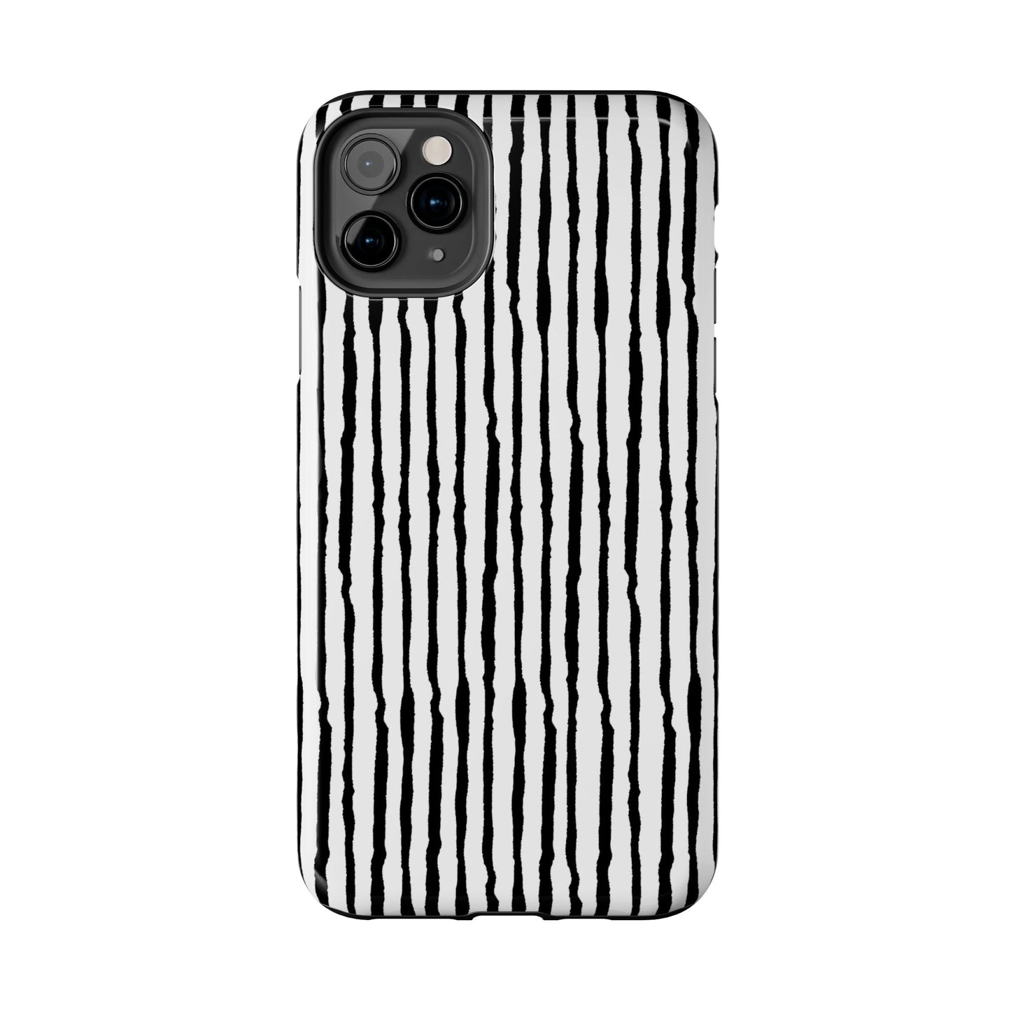 Sorta Stripe White / Black Phone Case