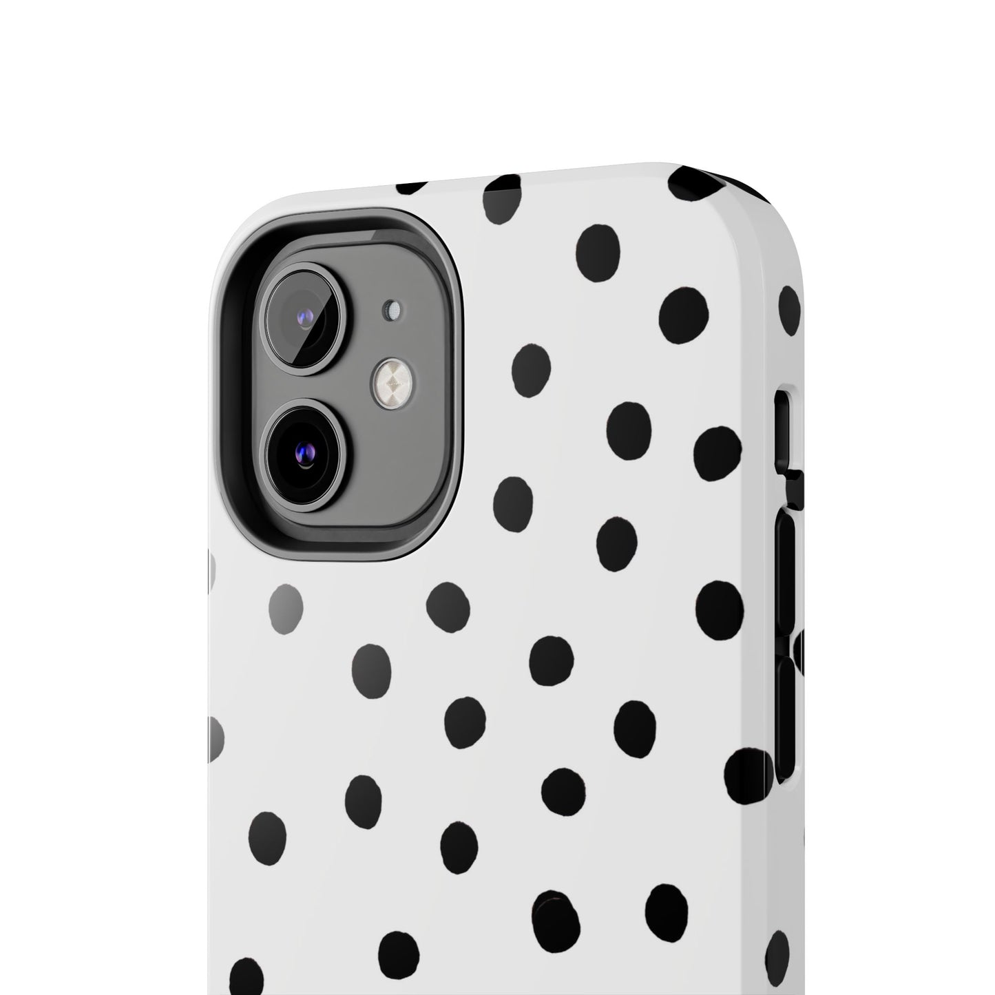 Dot White / Black Phone Case