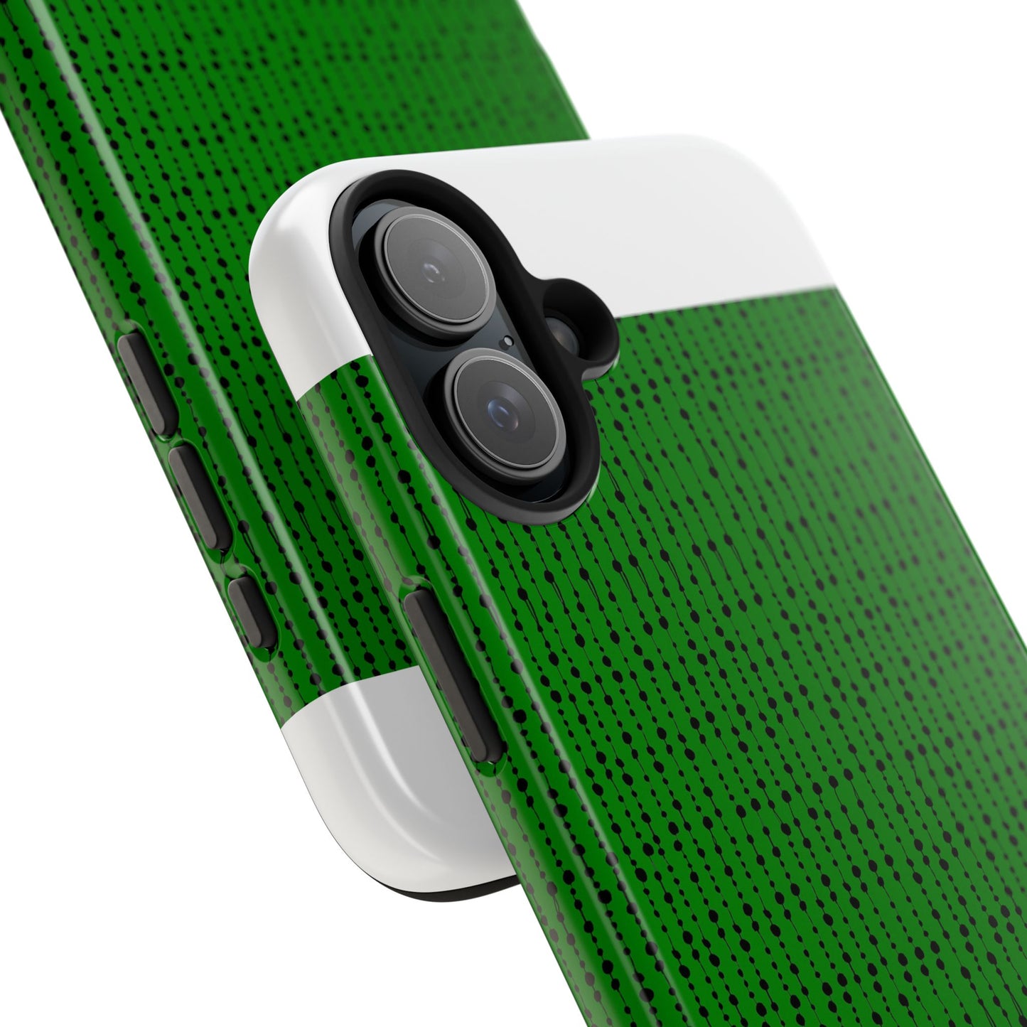 Beaded Curtain Green / Black Phone Case