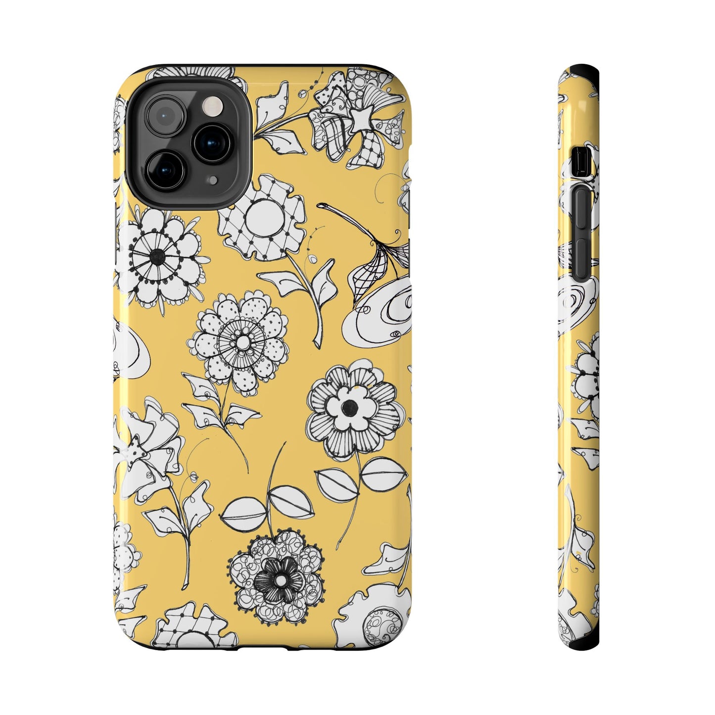 Paper Posies Yellow Phone Case
