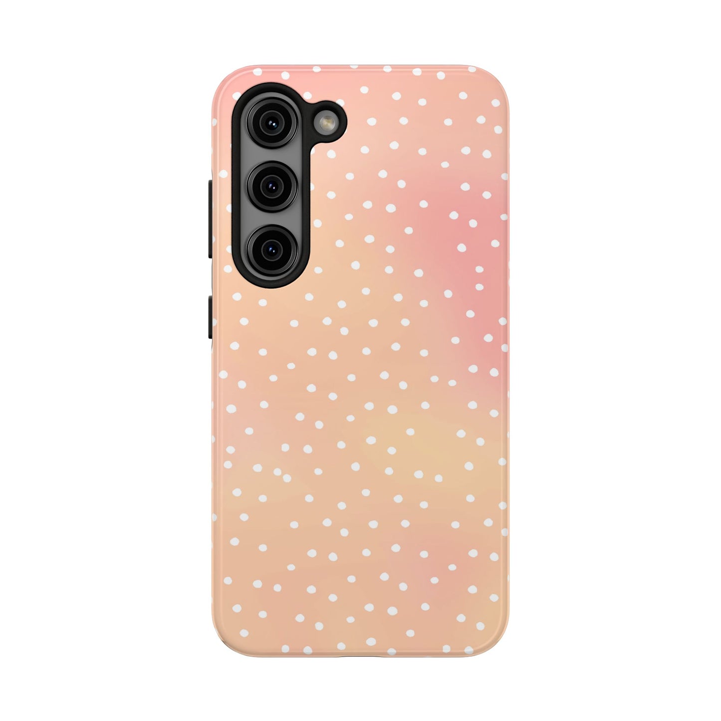 Dinky Dots Peach / White Phone Case