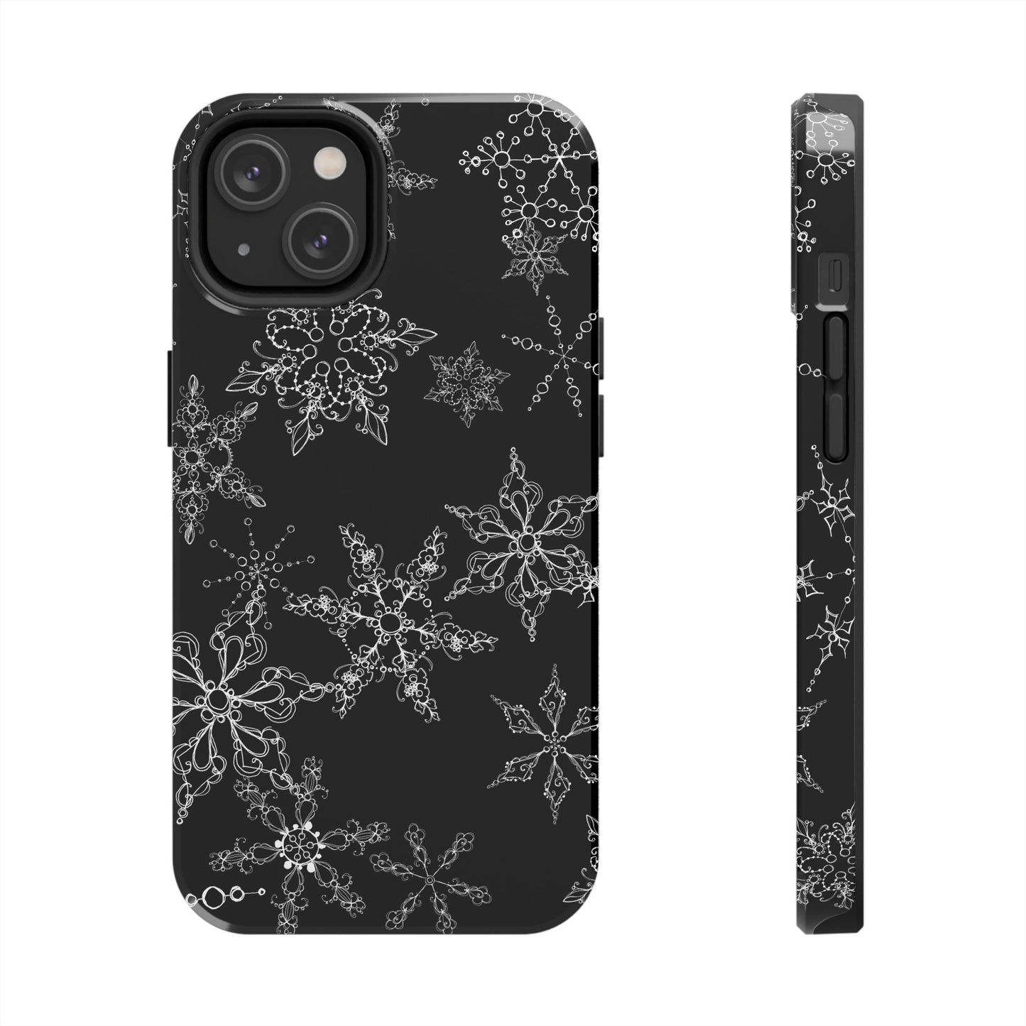 Random Flakes Black Phone Case