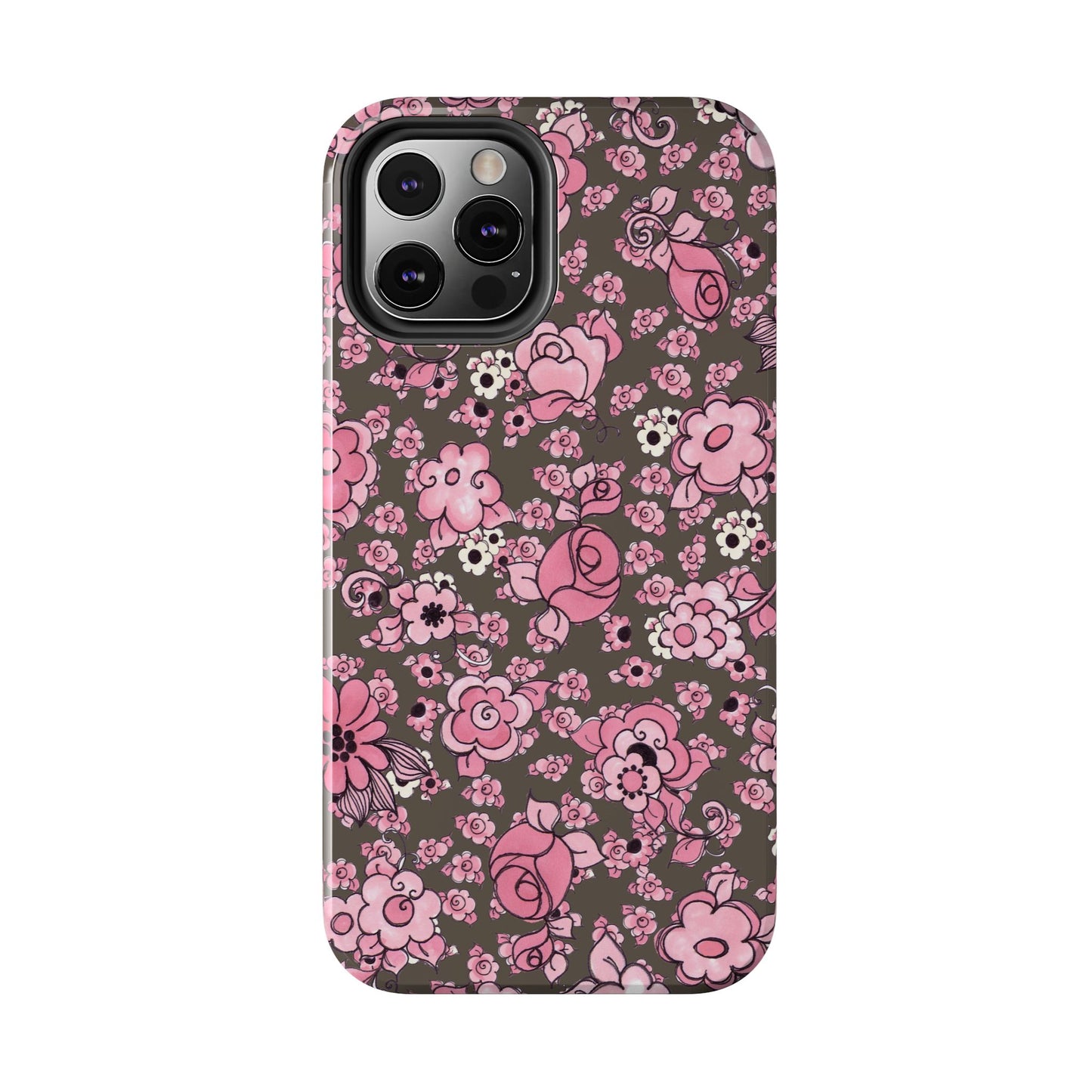 Profuse Posies Mocha Phone Case