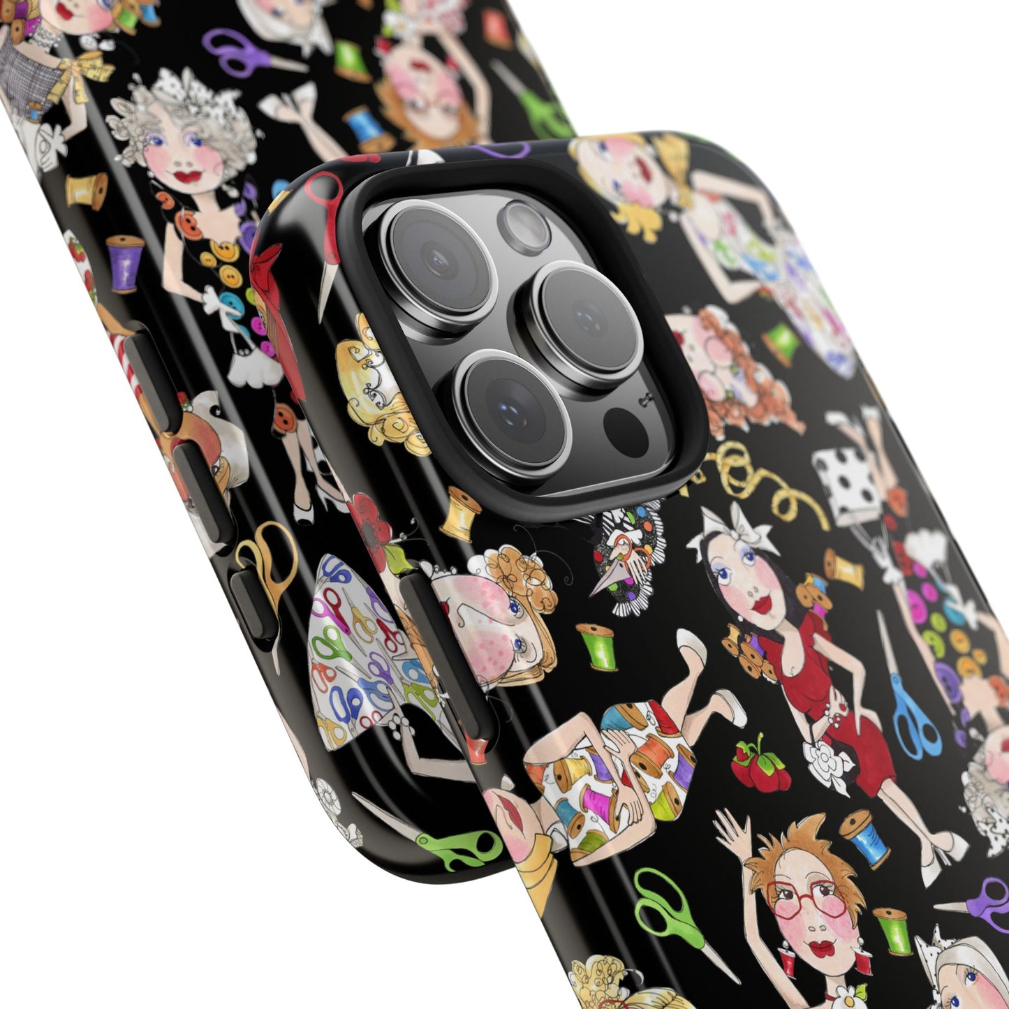 Sew Tossed Black Phone Case