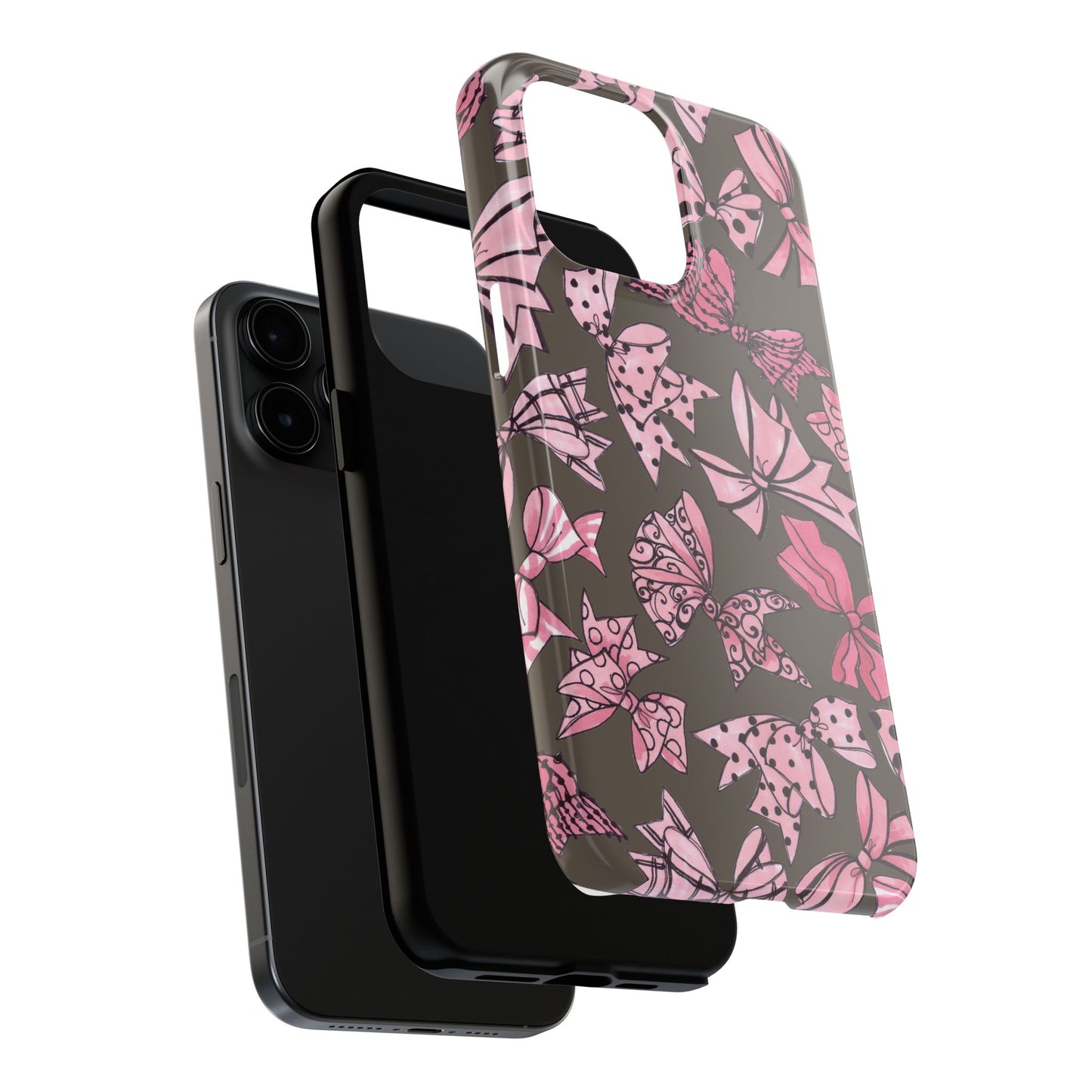 Blushing Bows Mocha Phone Case