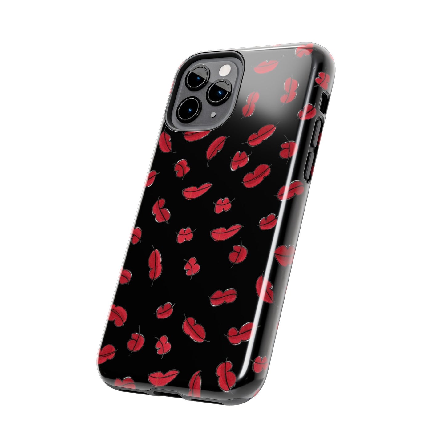 Lotsa Lips Black Phone Case