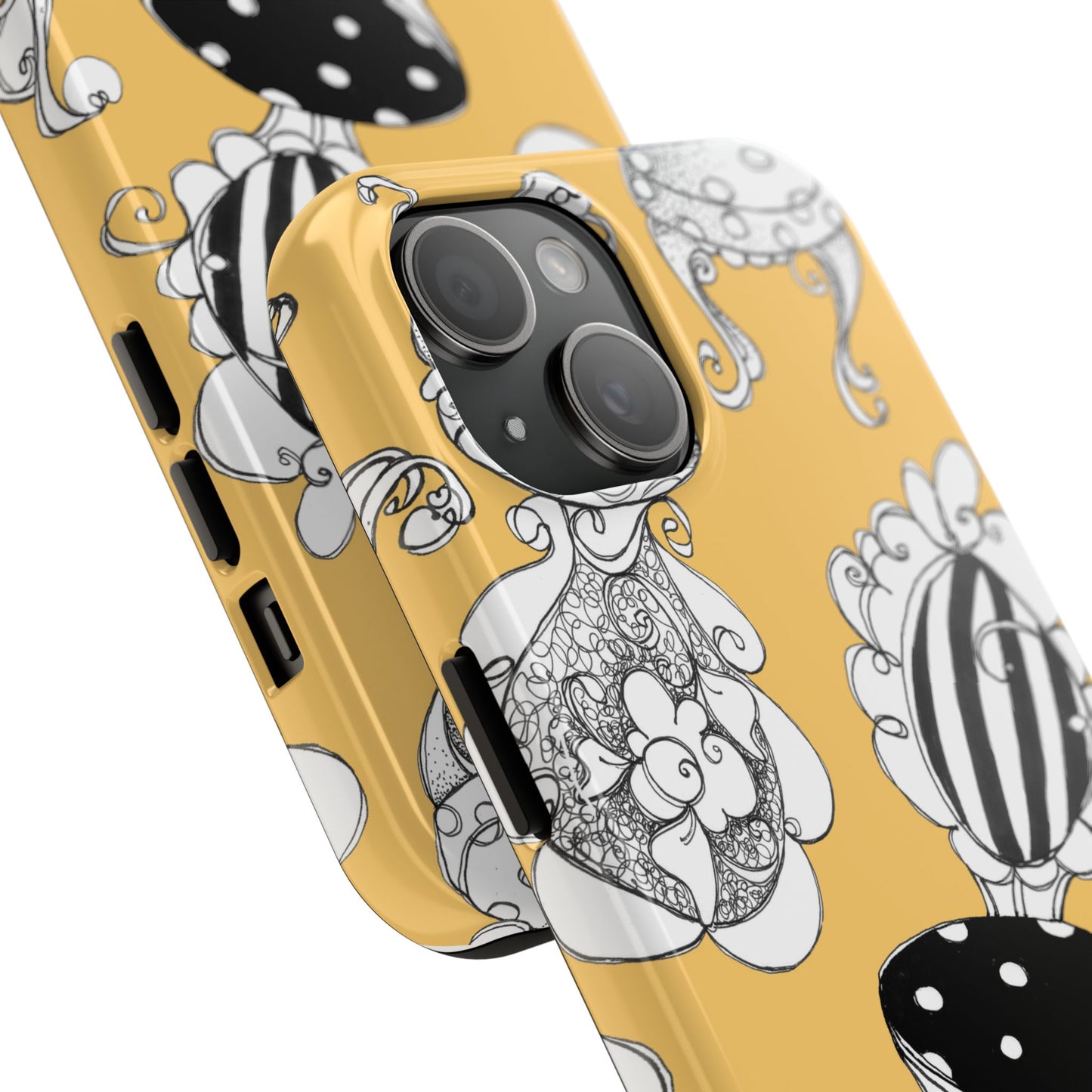 Bistro Chairs Yellow Phone Case