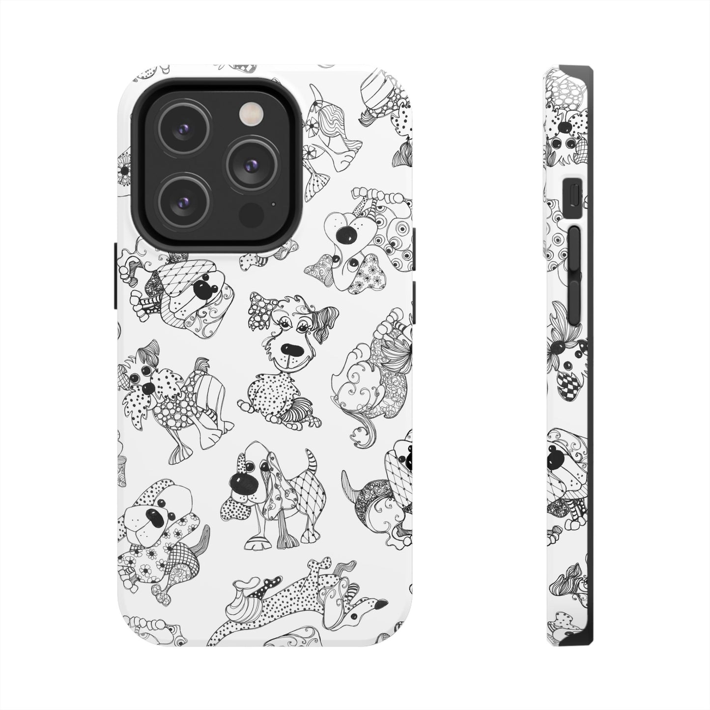 Doodle Dogs White Phone Case