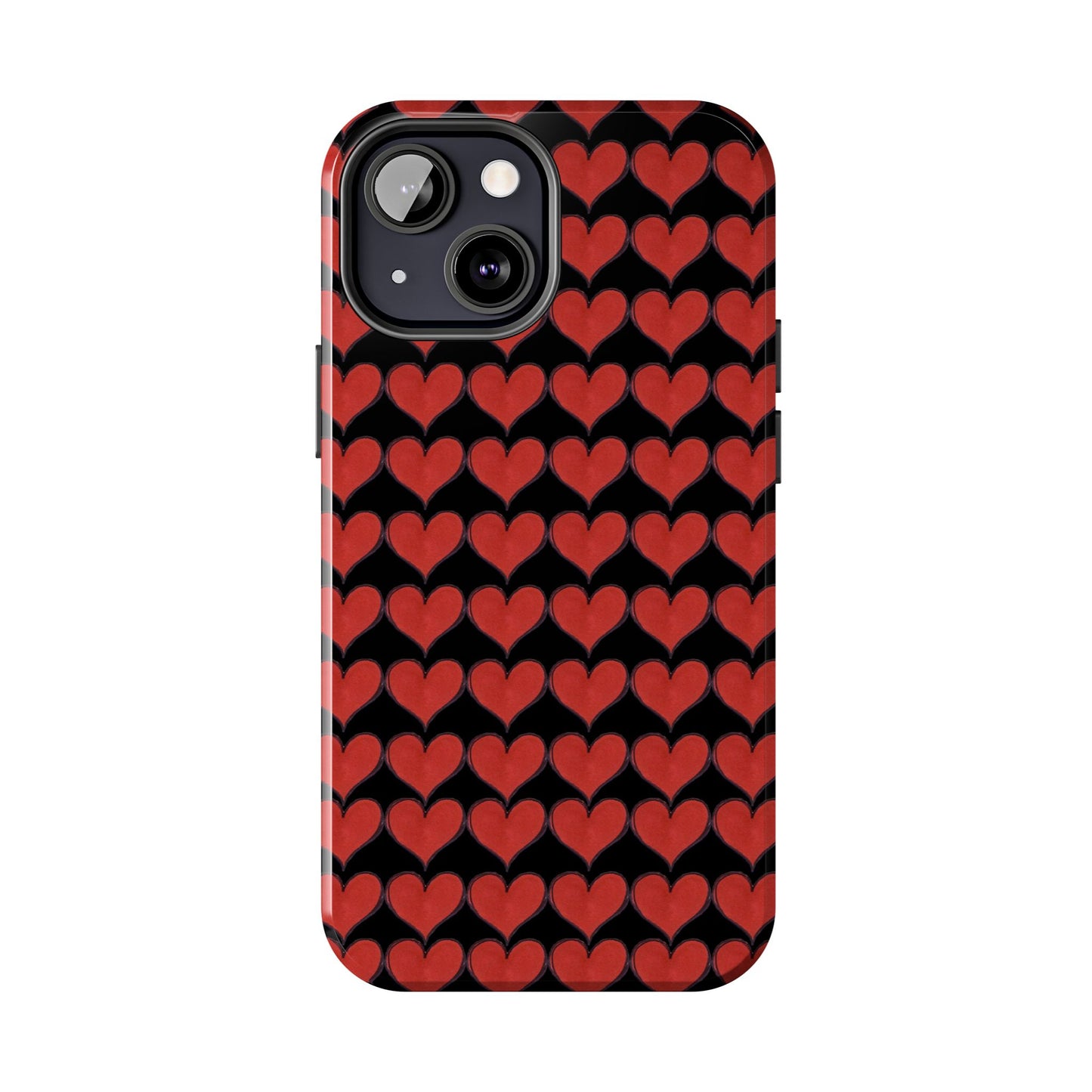 Heartbeats Black / Red Phone Case