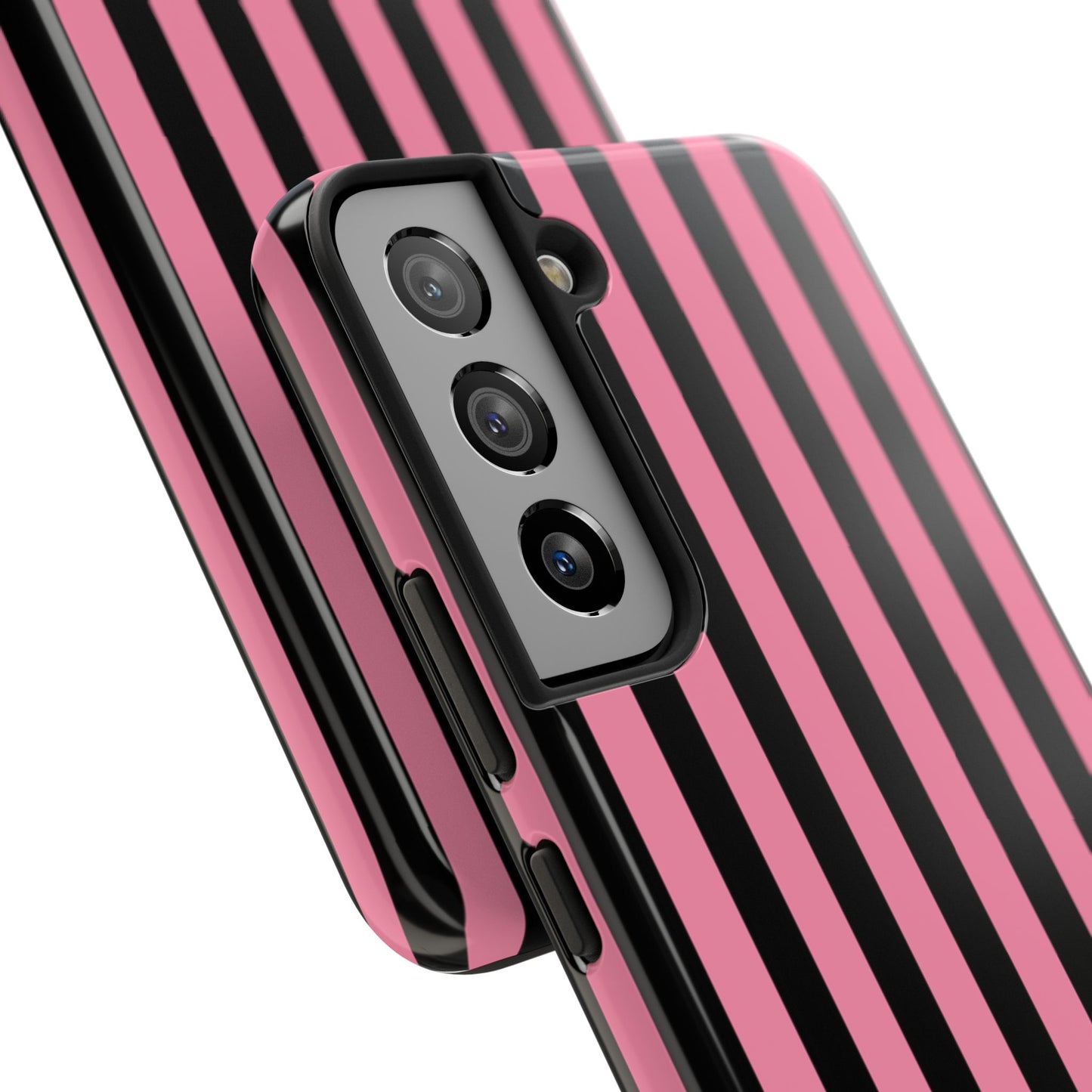 Vertical Stripe Pink / Black Phone Case