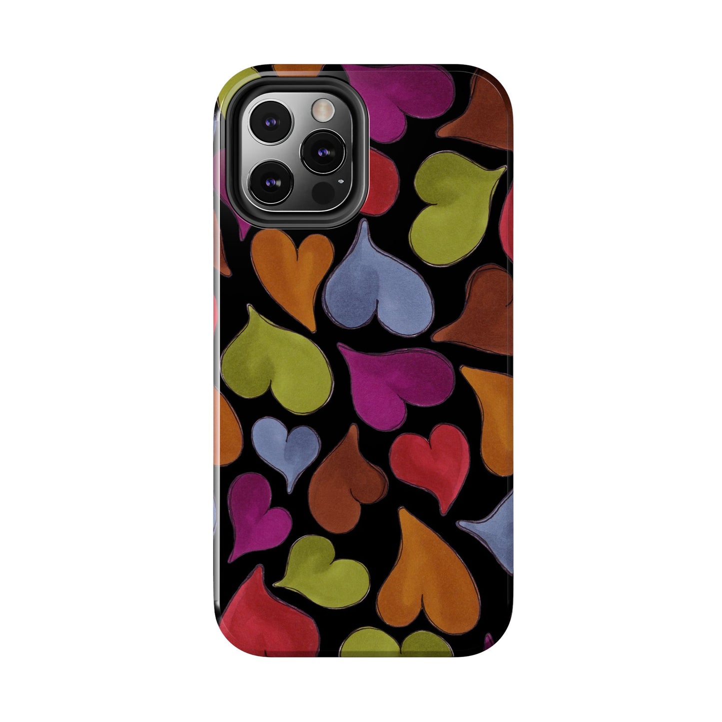 Big Hearted Black Phone Case
