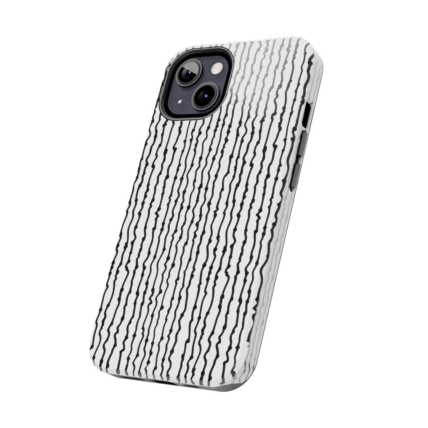 Faux Seersucker White / Black Phone Case