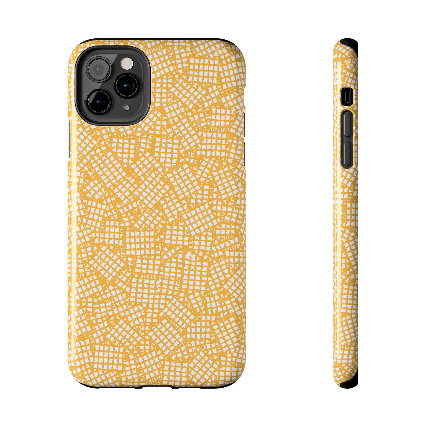 Check Patch Small Yellow Phone Case