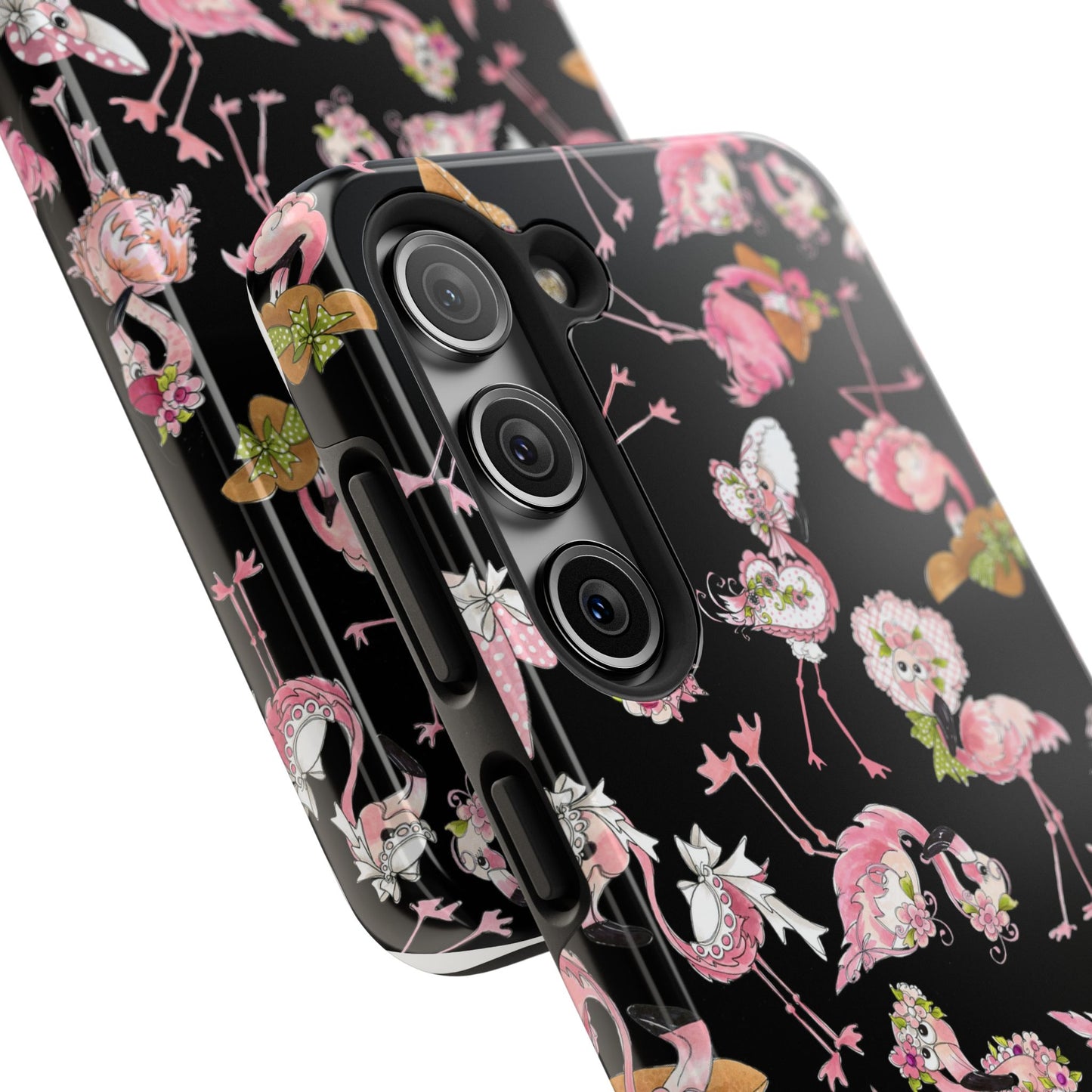 Tossed Flams Black Phone Case