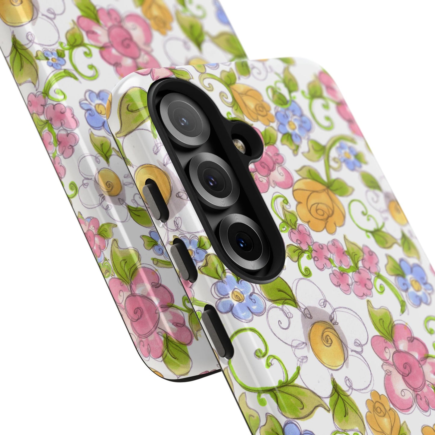 Flower Frolic White Phone Case