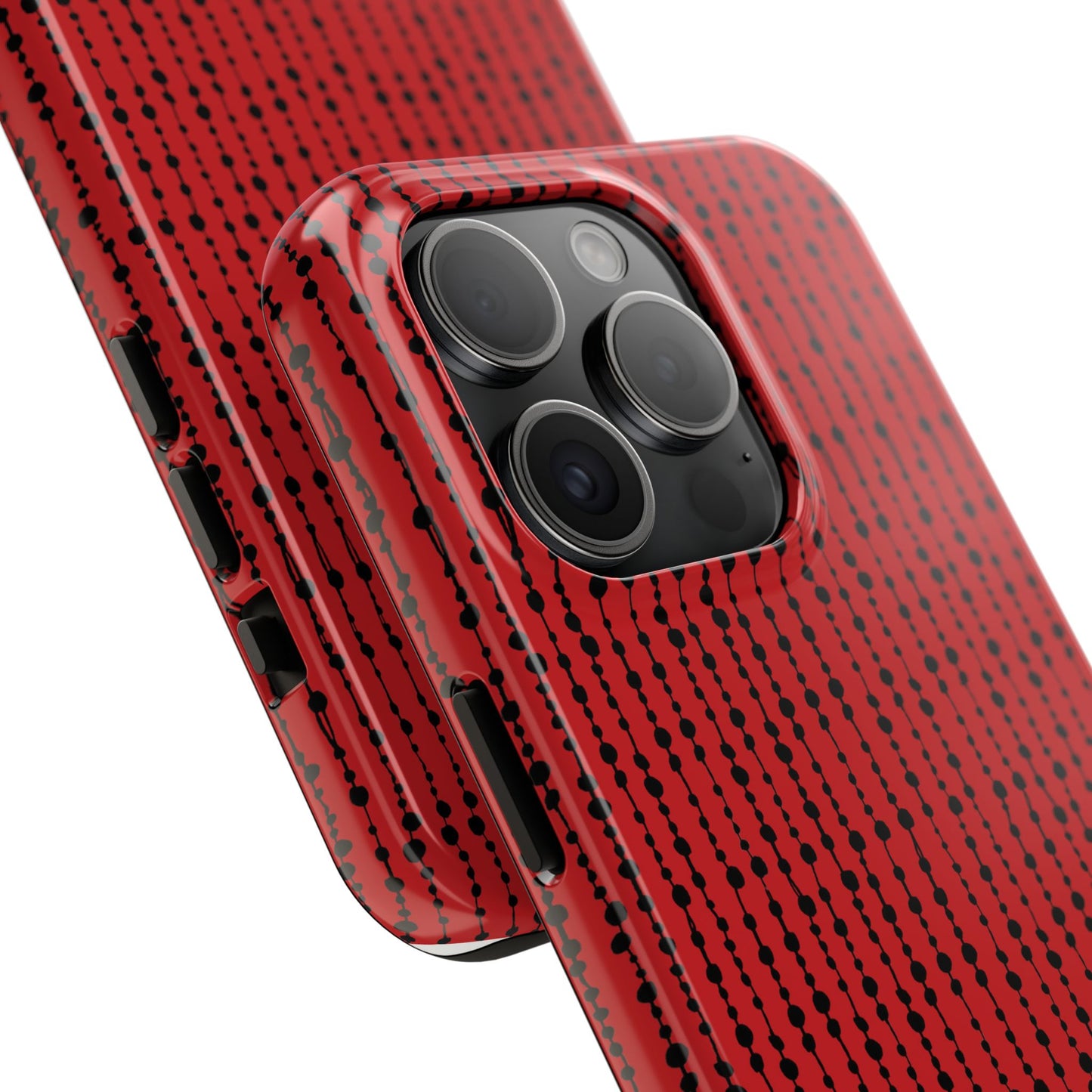 Beaded Curtain Red / Black Phone Case