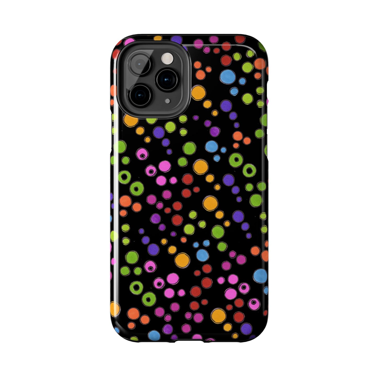 Dog Dots Black / Multi Phone Case