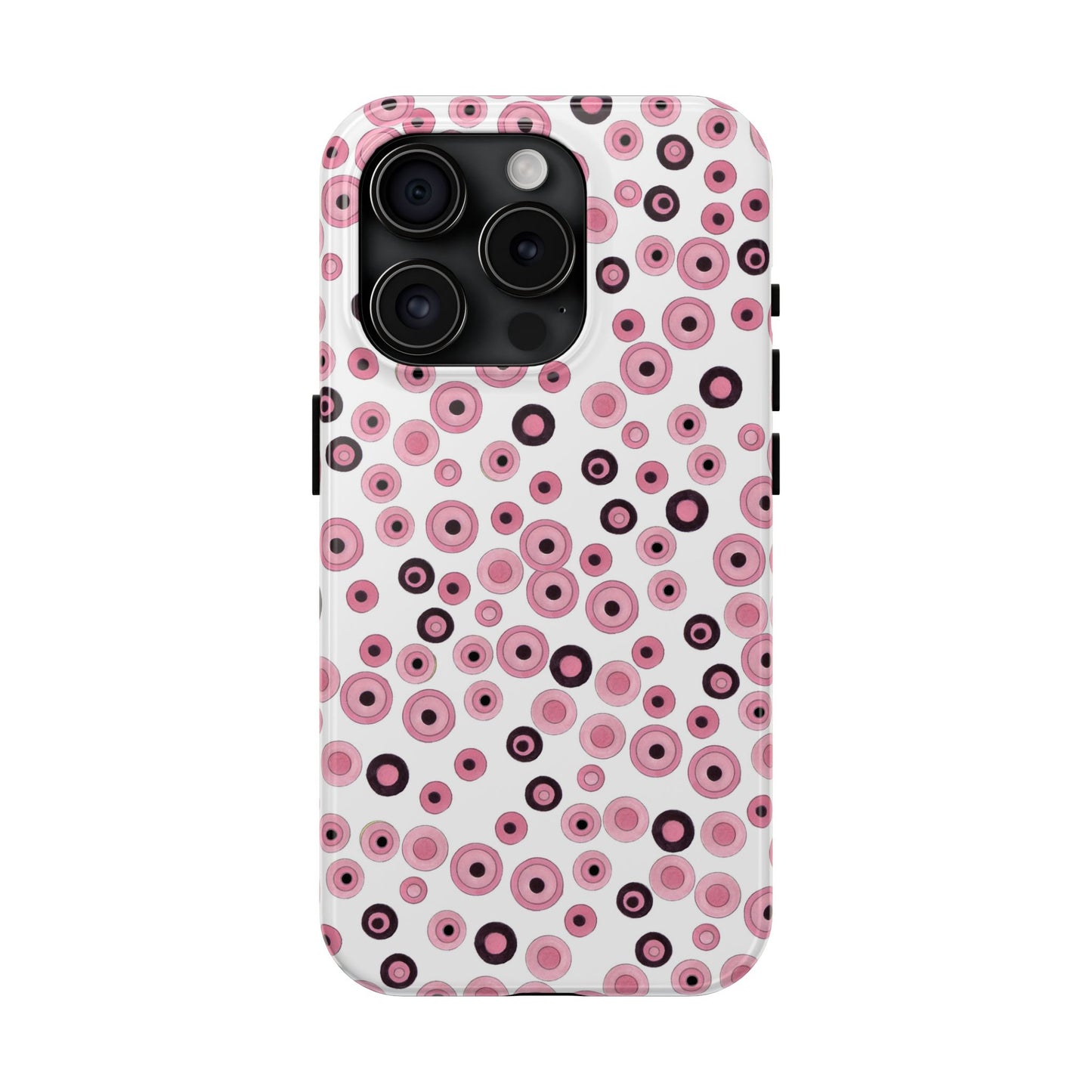 Dots White / Pink Phone Case
